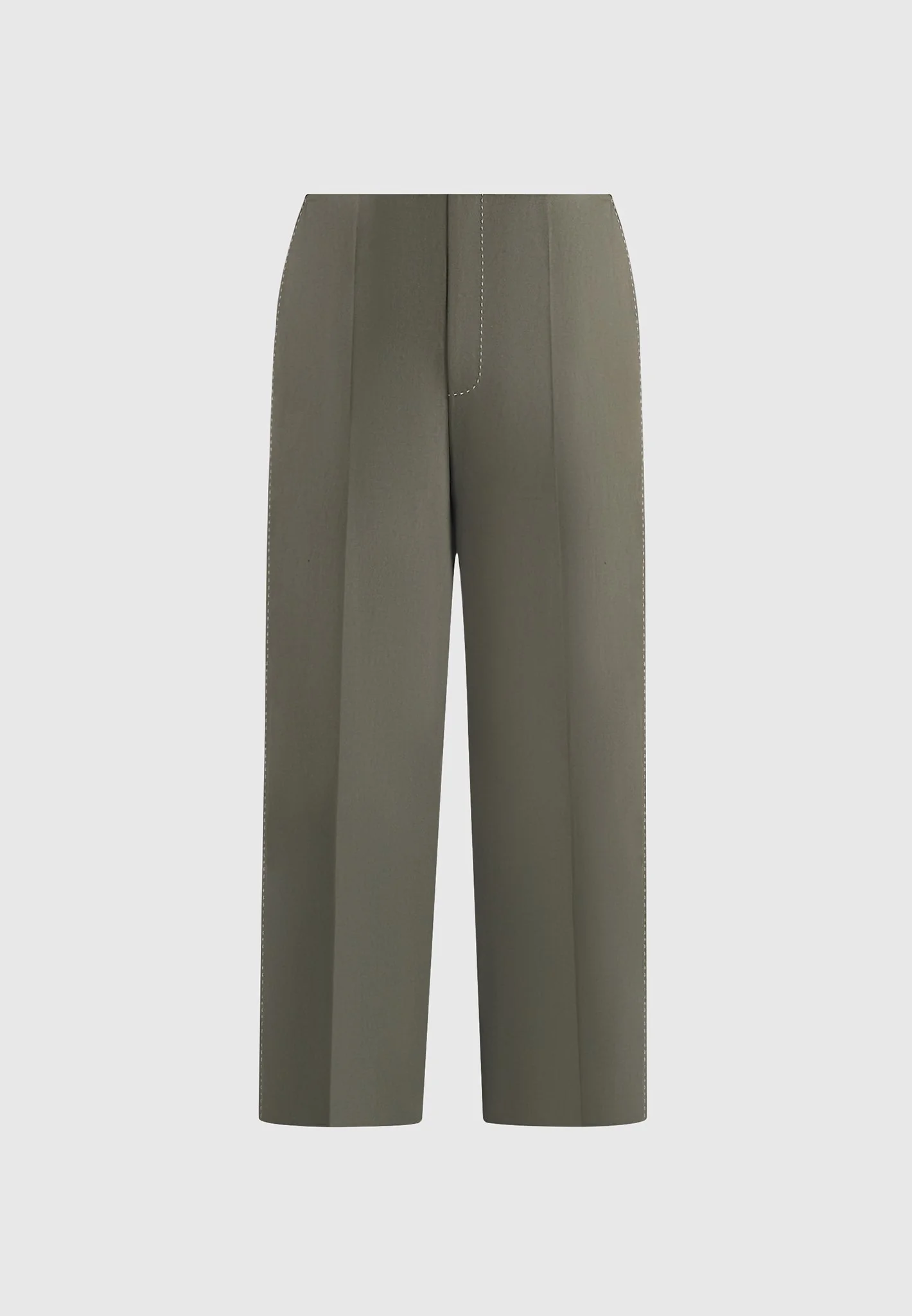 Henri - Foldover Trousers - Olive - Image 8