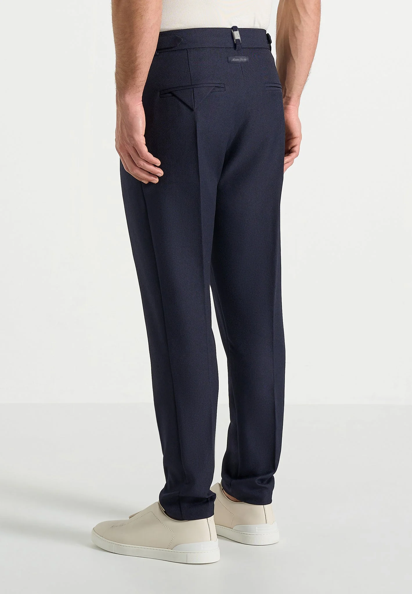 Hubert - Slim Fit Tailored Trousers - Navy - Image 4
