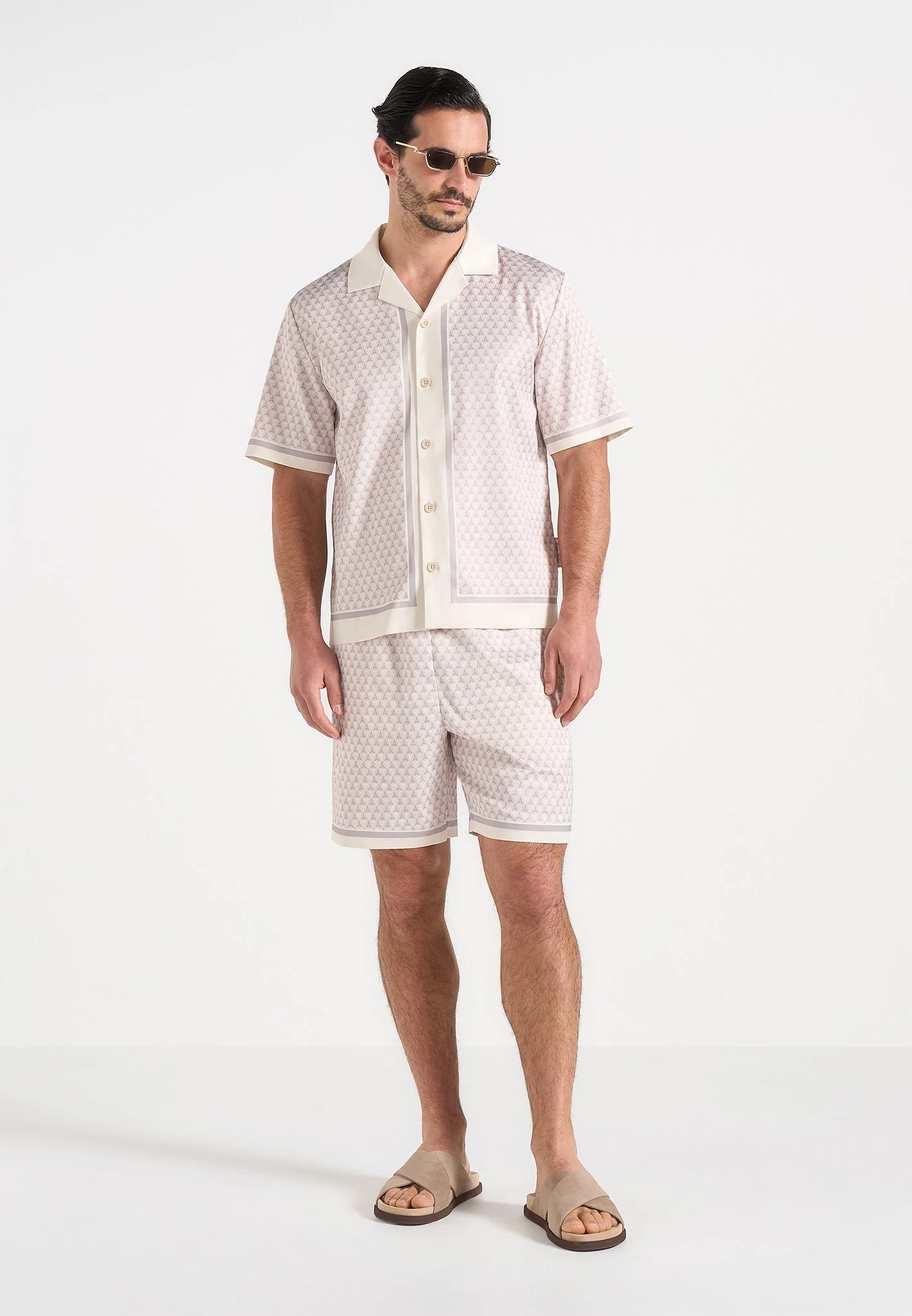 Idriss - Eiffel Monogram Resort Shirt - Cream