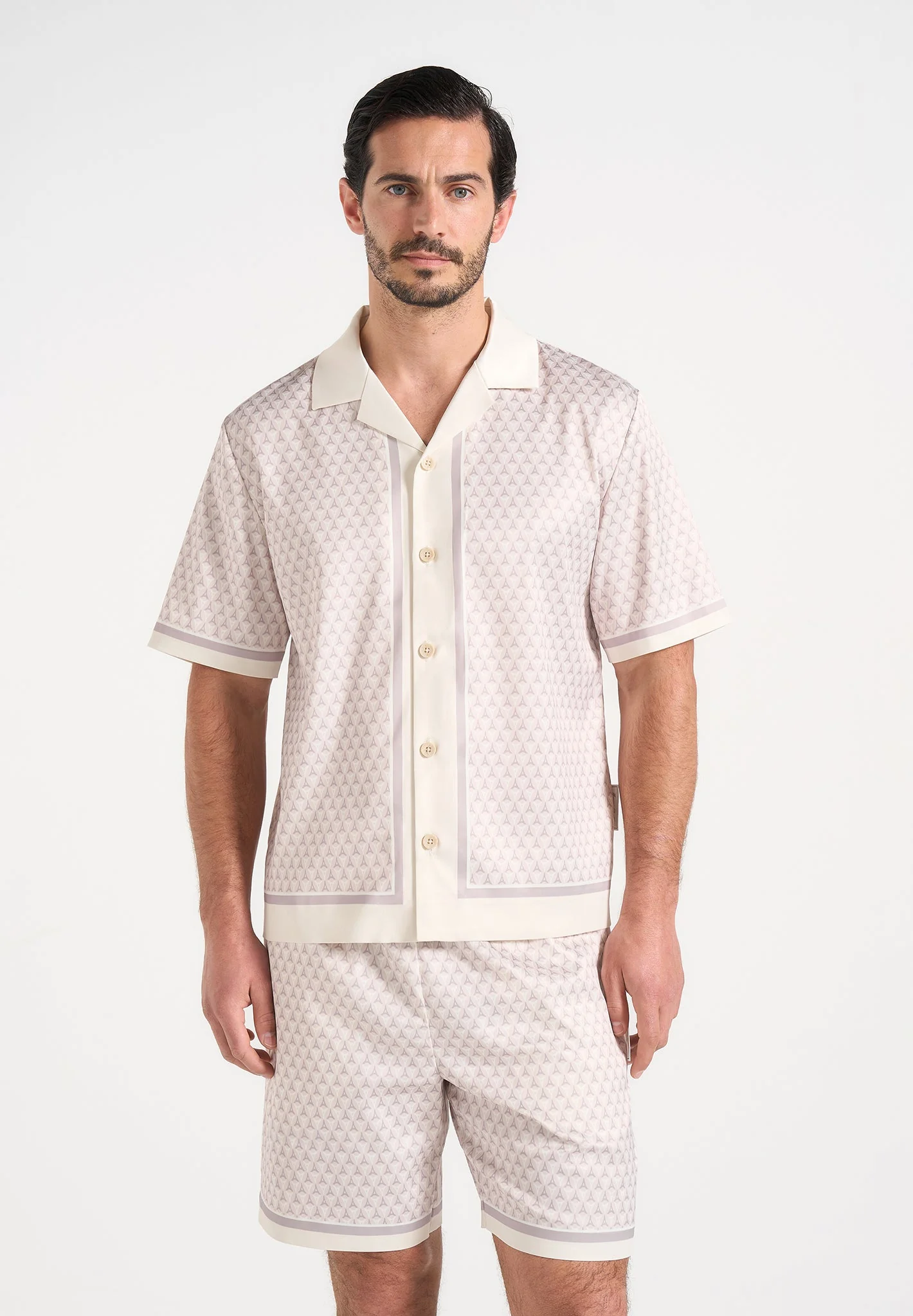 Idriss - Eiffel Monogram Resort Shirt - Cream - Image 3