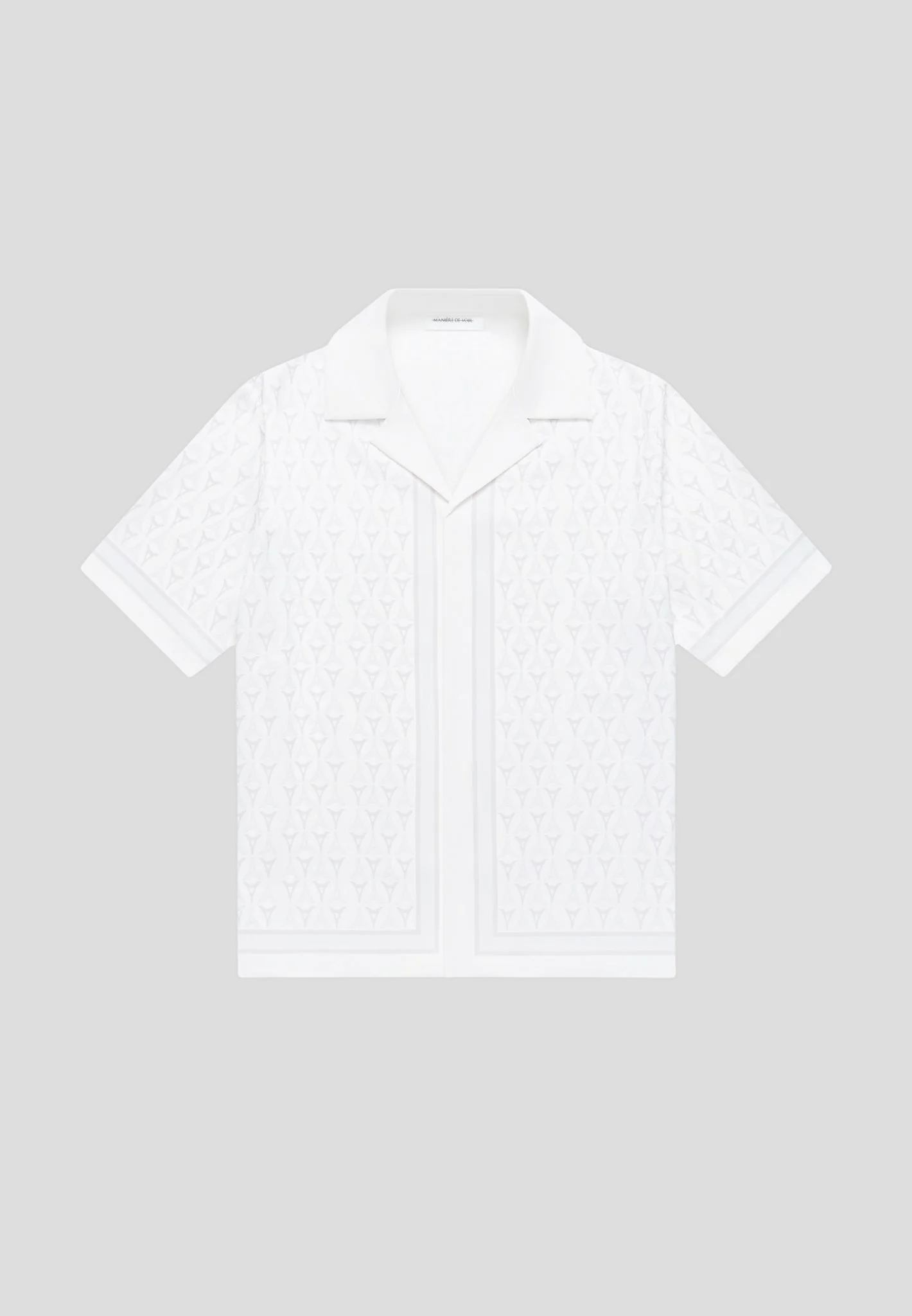Idriss - Eiffel Monogram Resort Shirt - White - Image 3