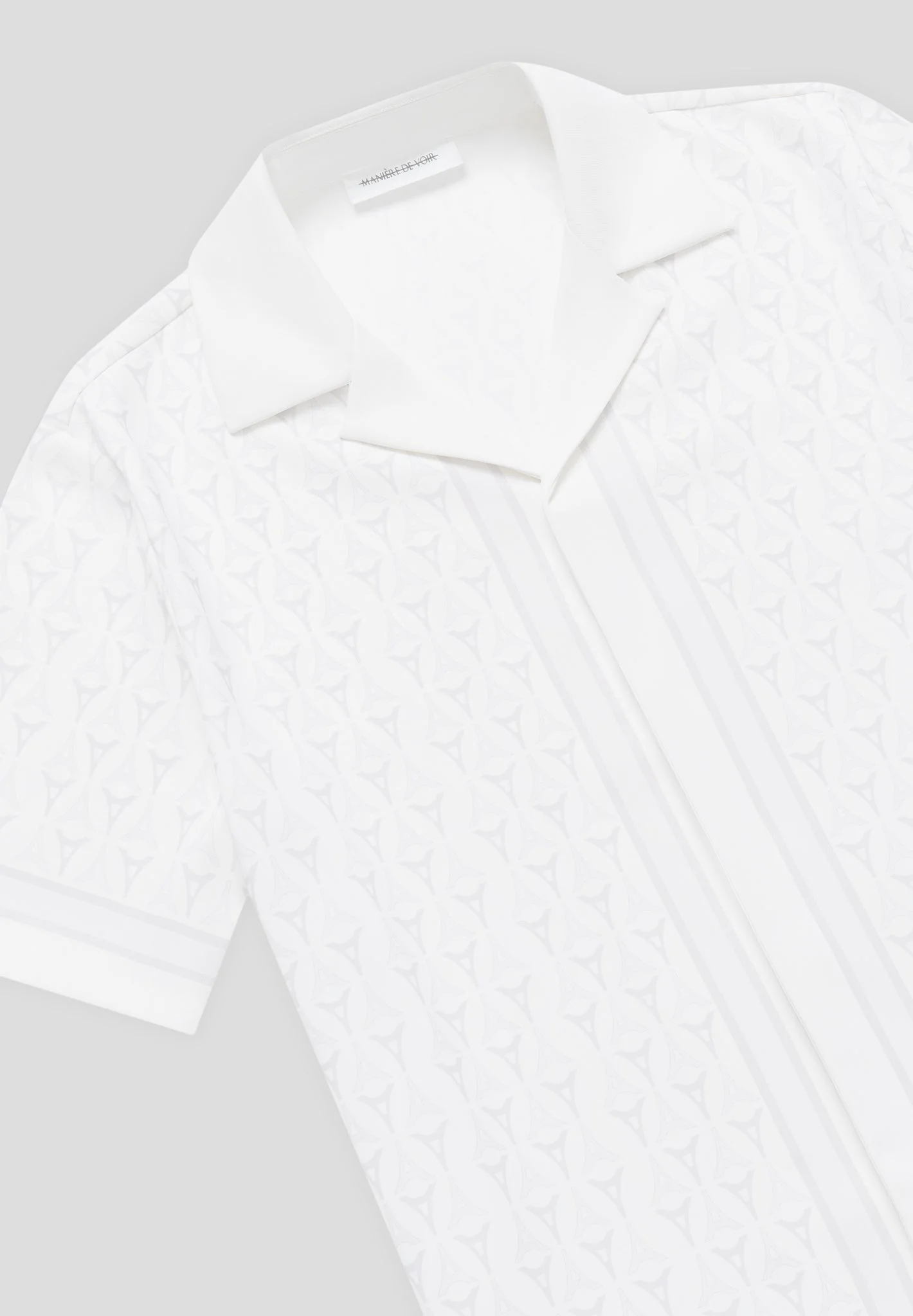 Idriss - Eiffel Monogram Resort Shirt - White - Image 5