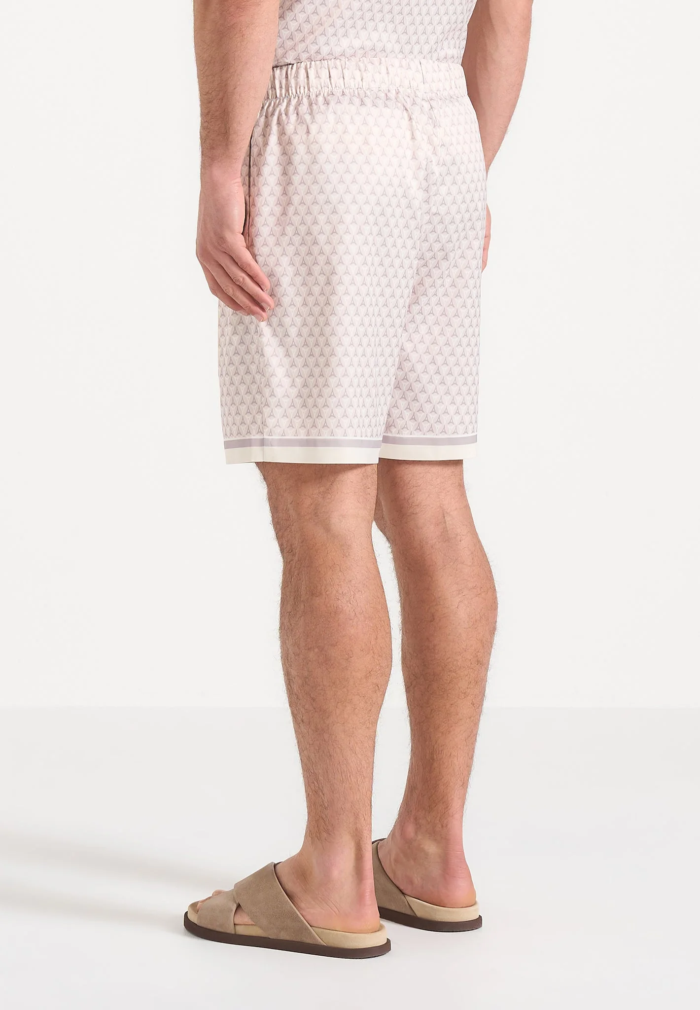 Jordan - Eiffel Monogram Shorts - Cream - Image 4