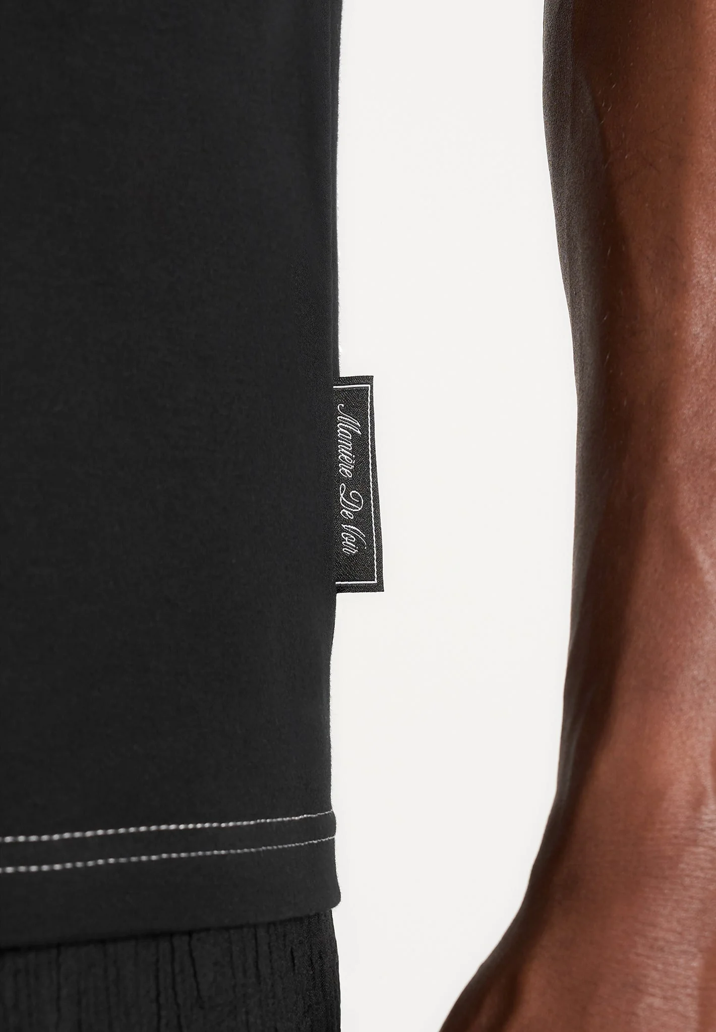 Joris - Whipstitch Pocket Detail T-Shirt - Black - Image 5