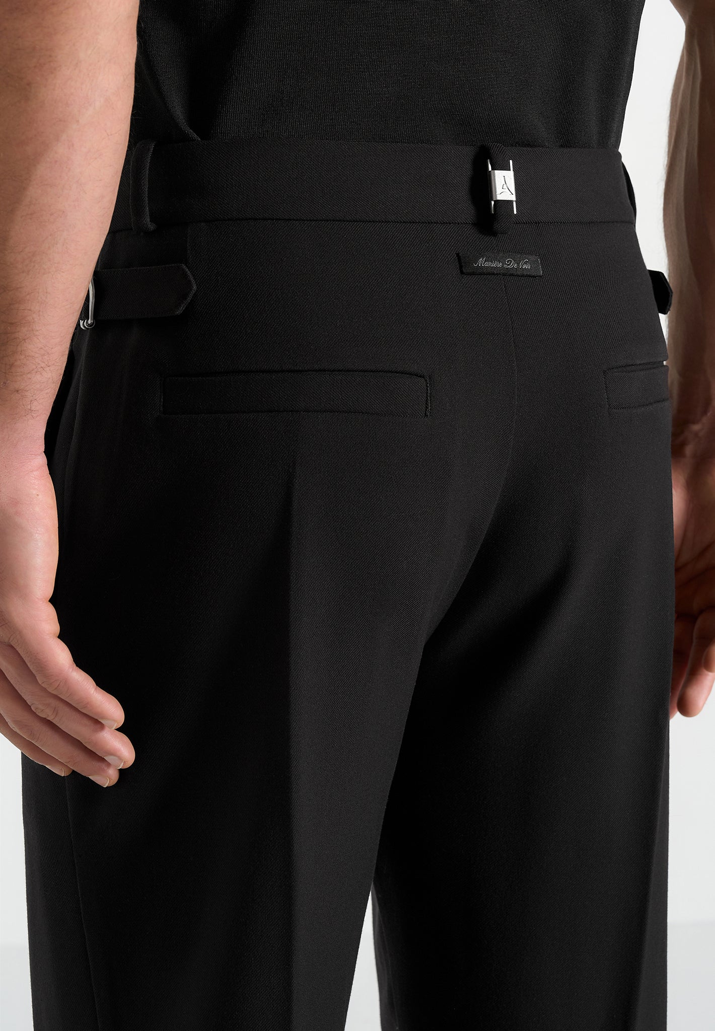Joseph - Regular Fit Tailored Trousers - Black - Image 5