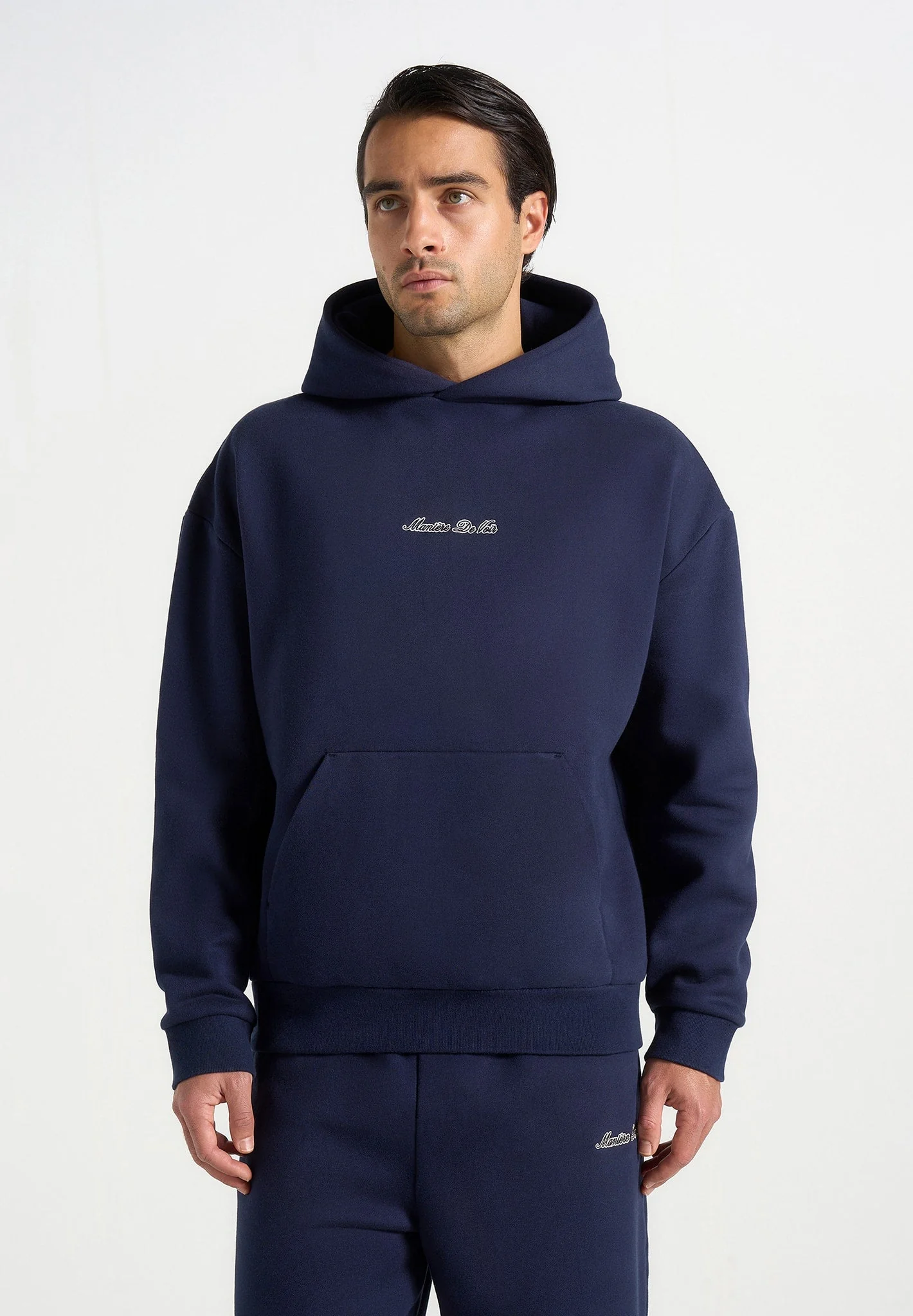 JS001 - Unisex Signature Relaxed Fit Hoodie - Navy - Image 10