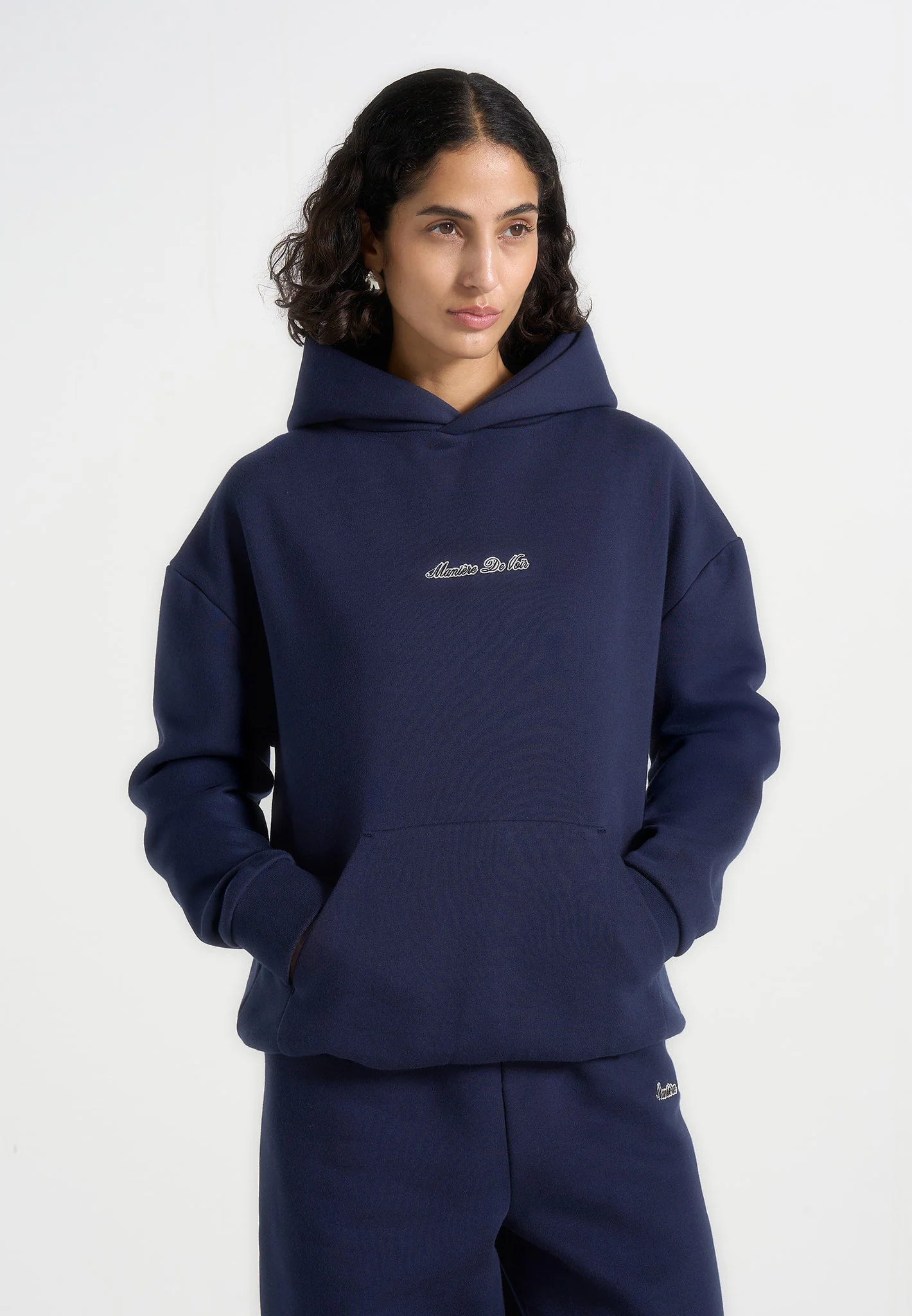 JS001 - Unisex Signature Relaxed Fit Hoodie - Navy - Image 11