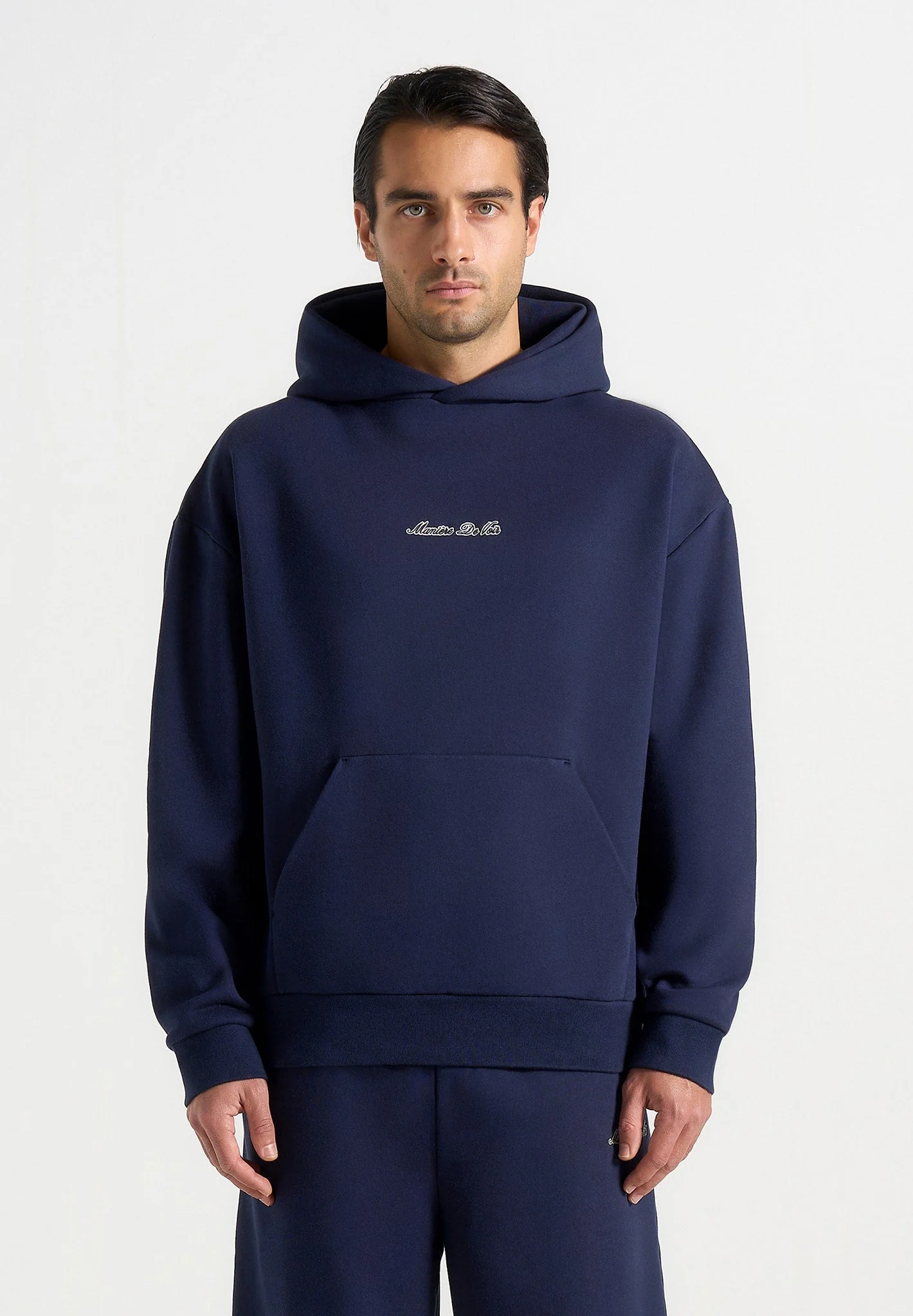 JS001 - Unisex Signature Relaxed Fit Hoodie - Navy - Image 5