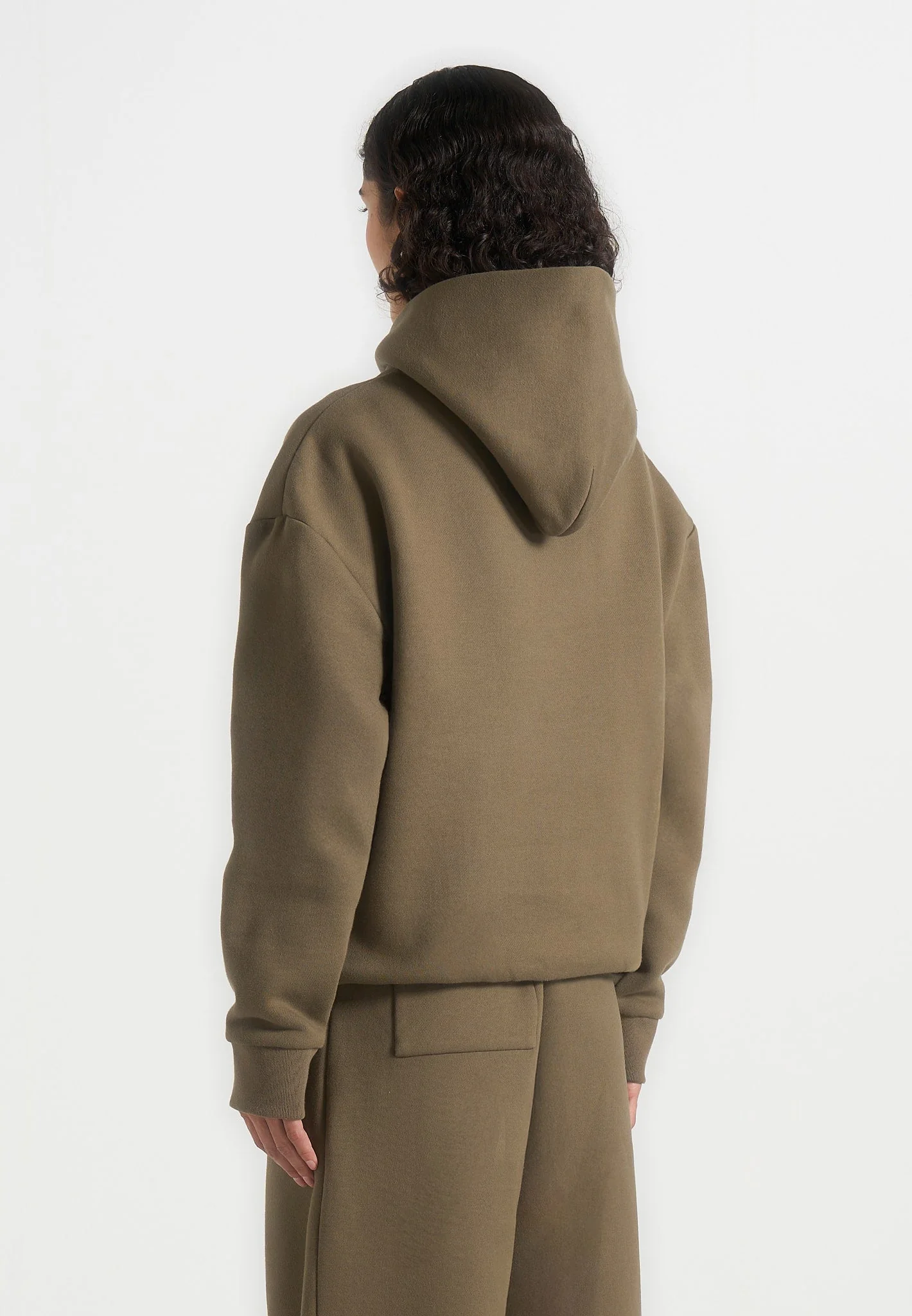 JS001 - Unisex Signature Relaxed Fit Hoodie - Olive - Image 10