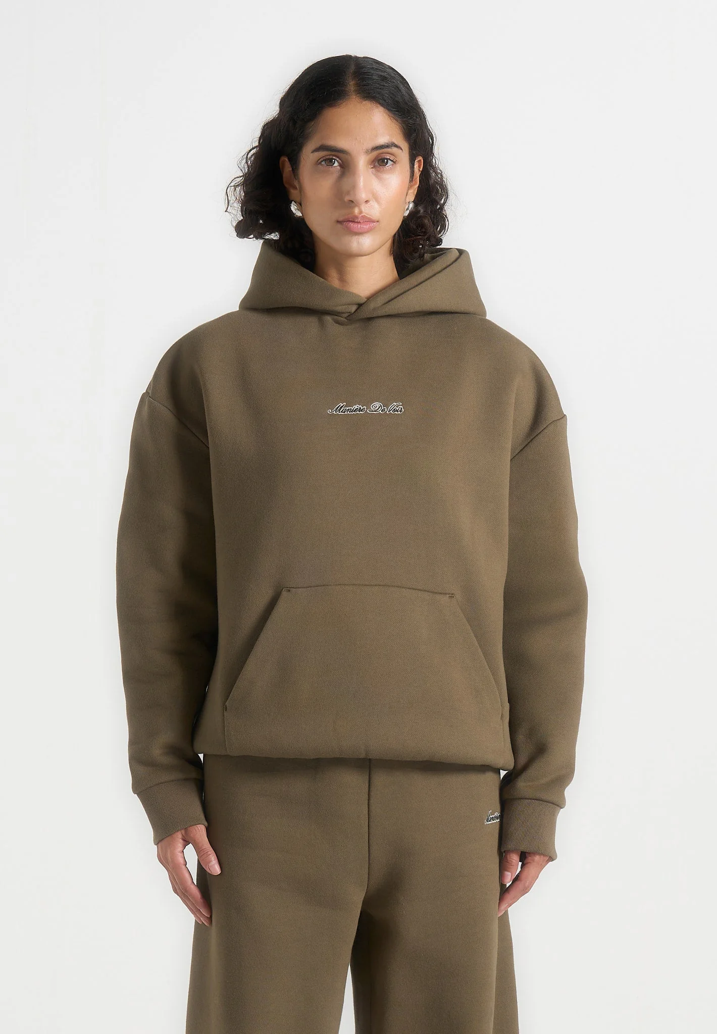 JS001 - Unisex Signature Relaxed Fit Hoodie - Olive - Image 4
