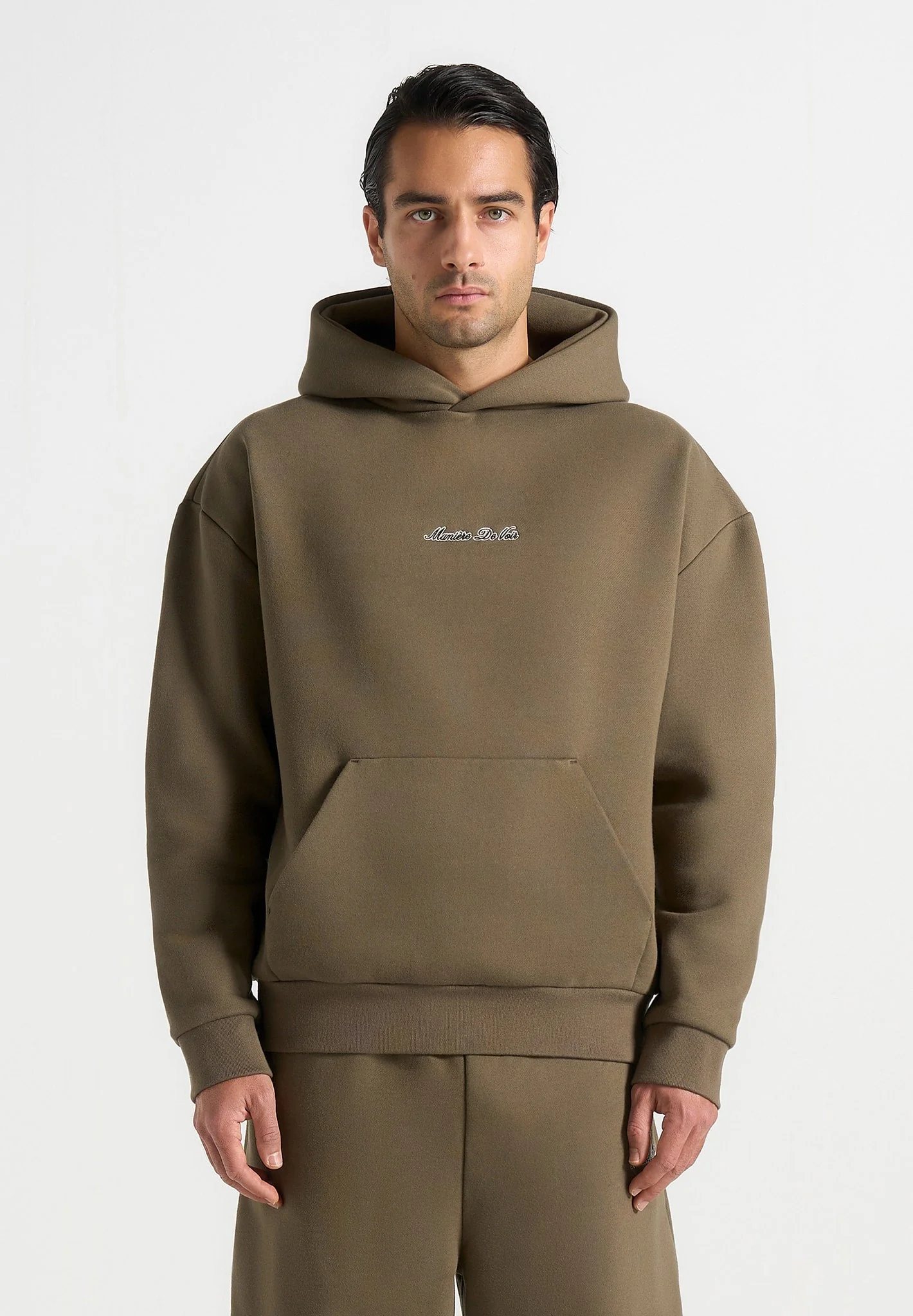 JS001 - Unisex Signature Relaxed Fit Hoodie - Olive - Image 5