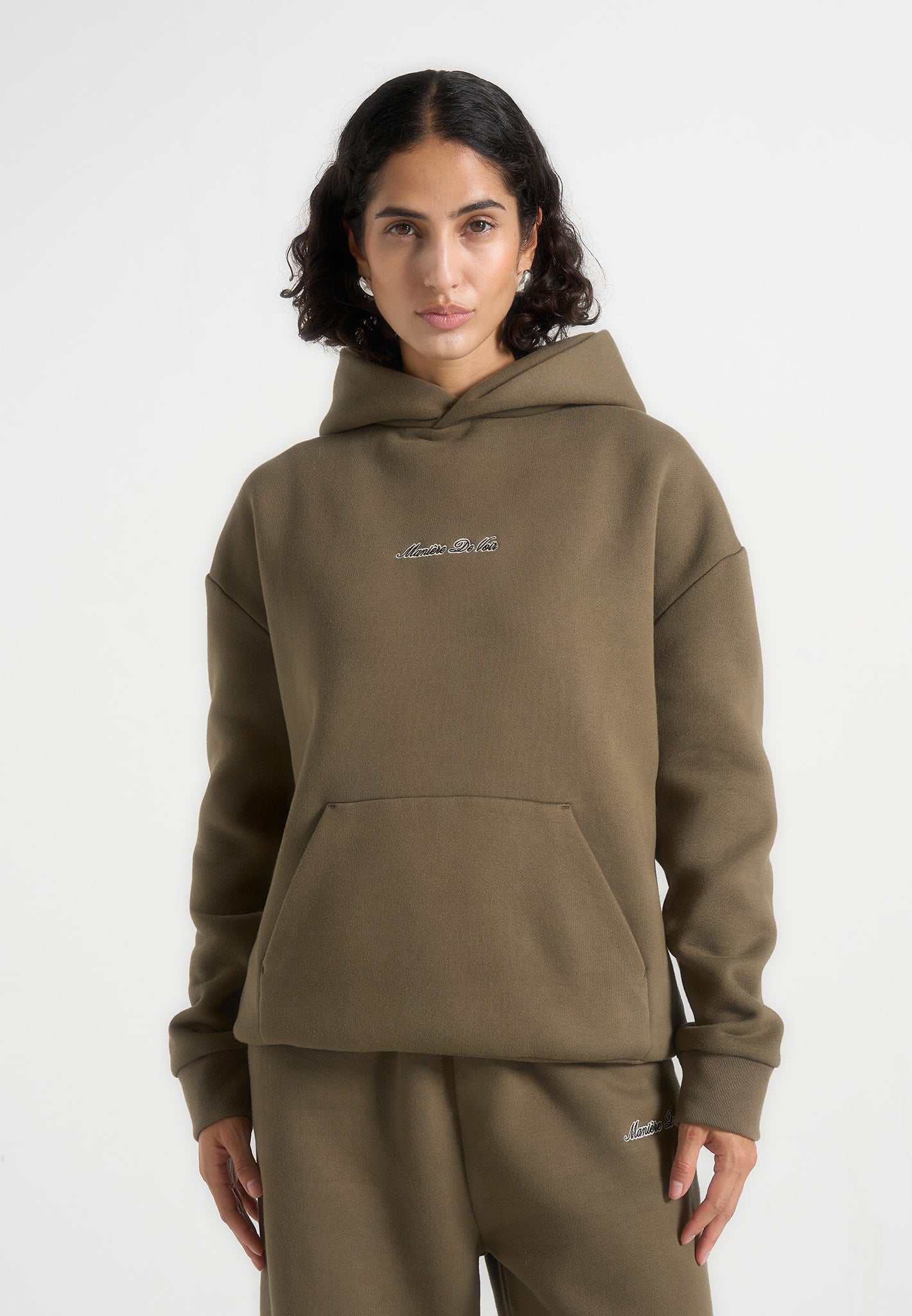 JS001 - Unisex Signature Relaxed Fit Hoodie - Olive - Image 8