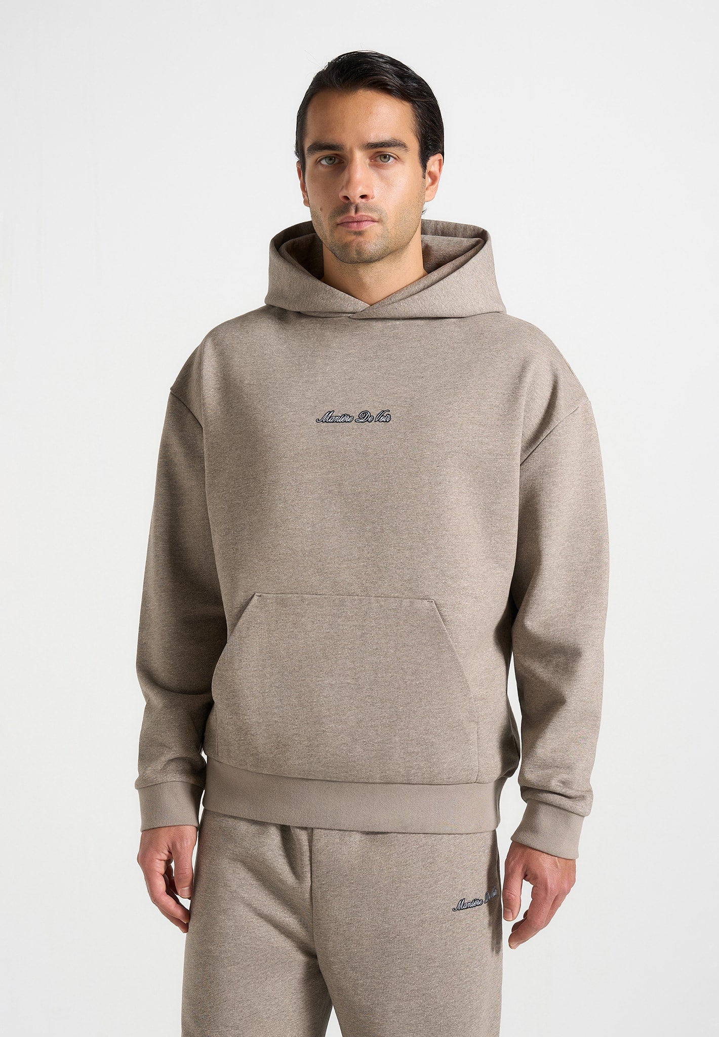 JS001 - Unisex Signature Relaxed Fit Hoodie - Taupe - Image 11