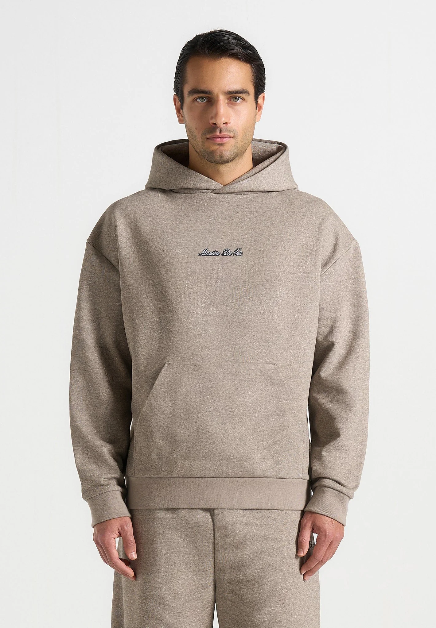 JS001 - Unisex Signature Relaxed Fit Hoodie - Taupe - Image 6