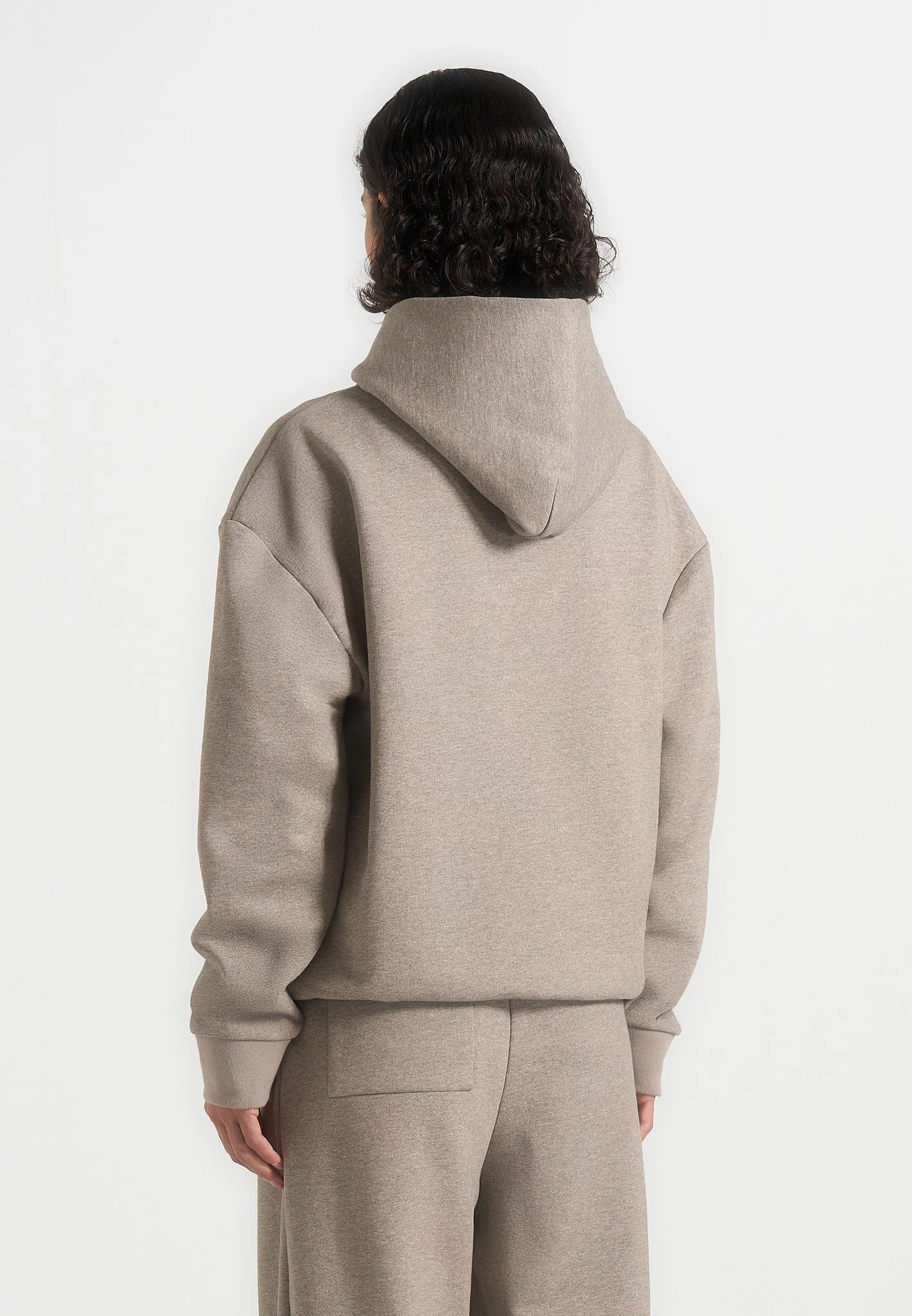 JS001 - Unisex Signature Relaxed Fit Hoodie - Taupe - Image 8