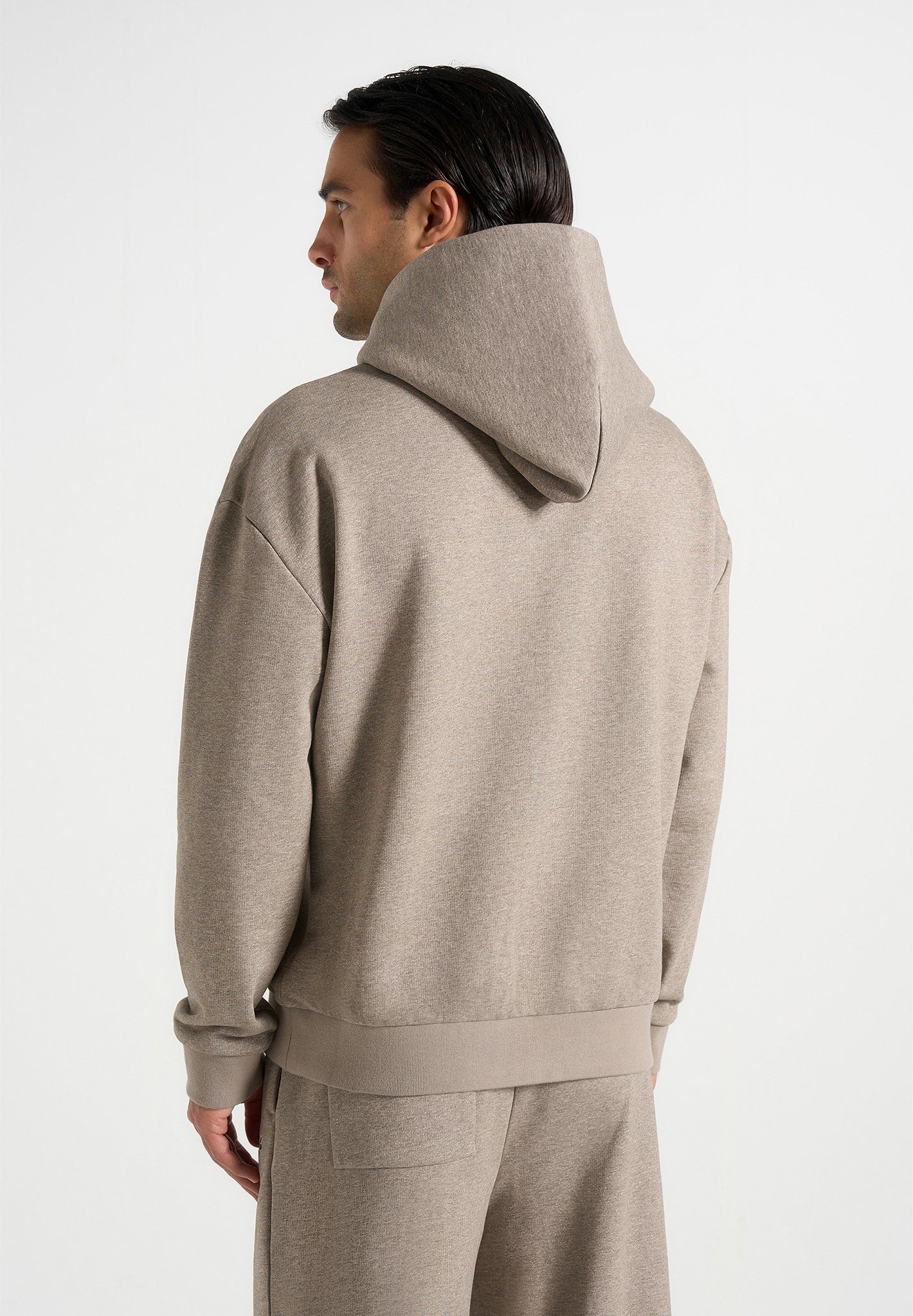 JS001 - Unisex Signature Relaxed Fit Hoodie - Taupe - Image 9