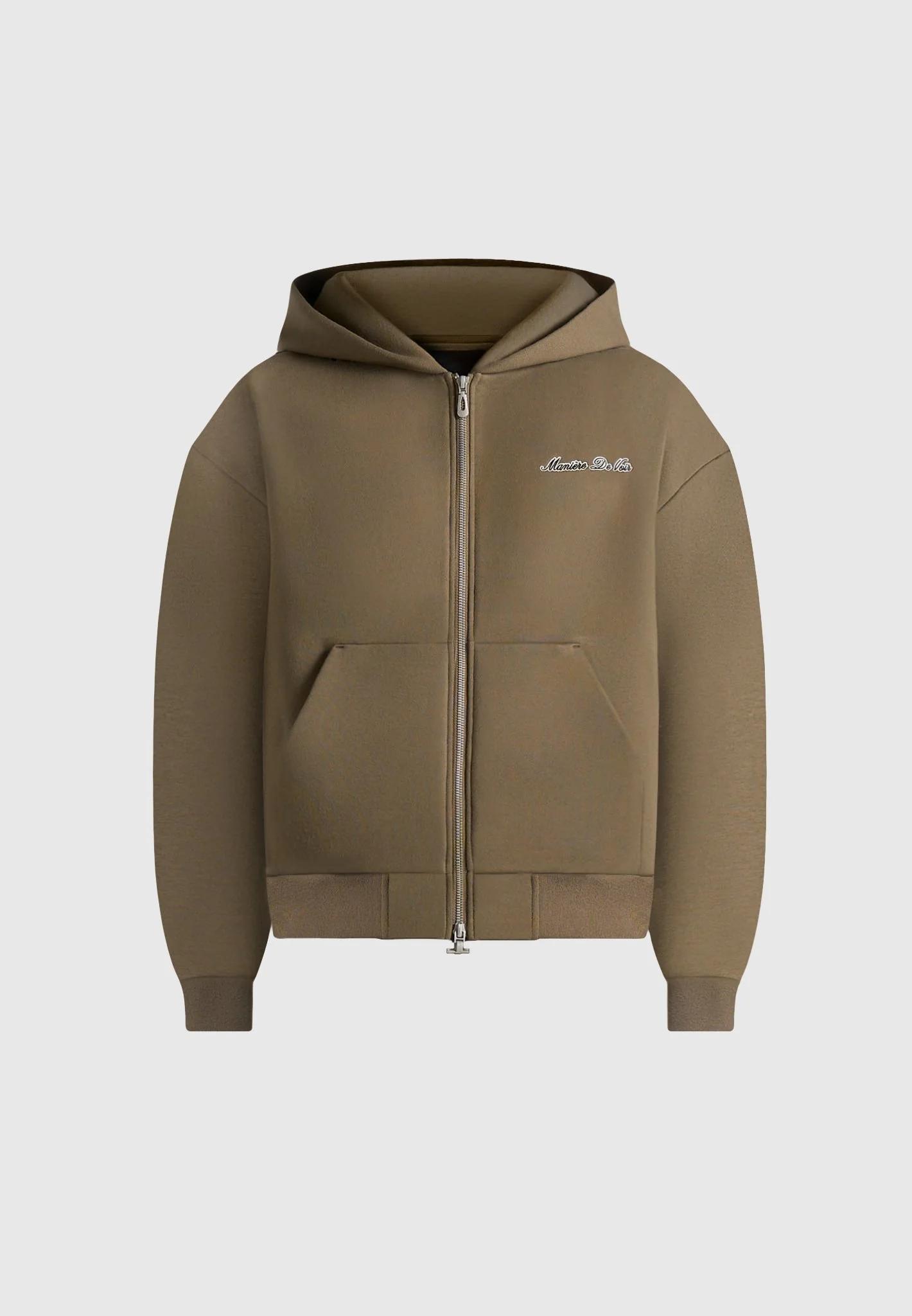 JS002 - Unisex Signature Relaxed Fit Zip Hoodie - Olive - Image 3