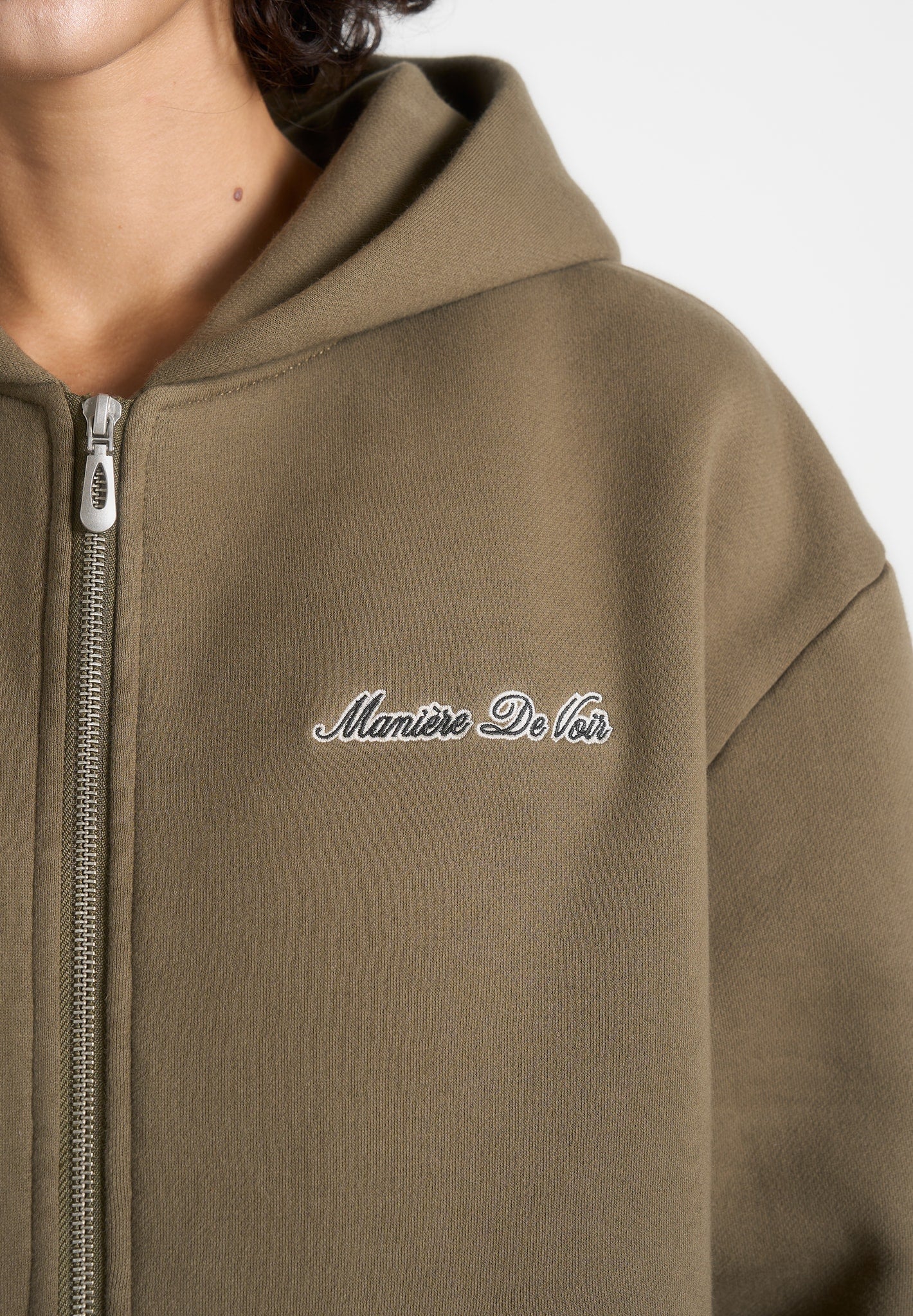 JS002 - Unisex Signature Relaxed Fit Zip Hoodie - Olive - Image 6