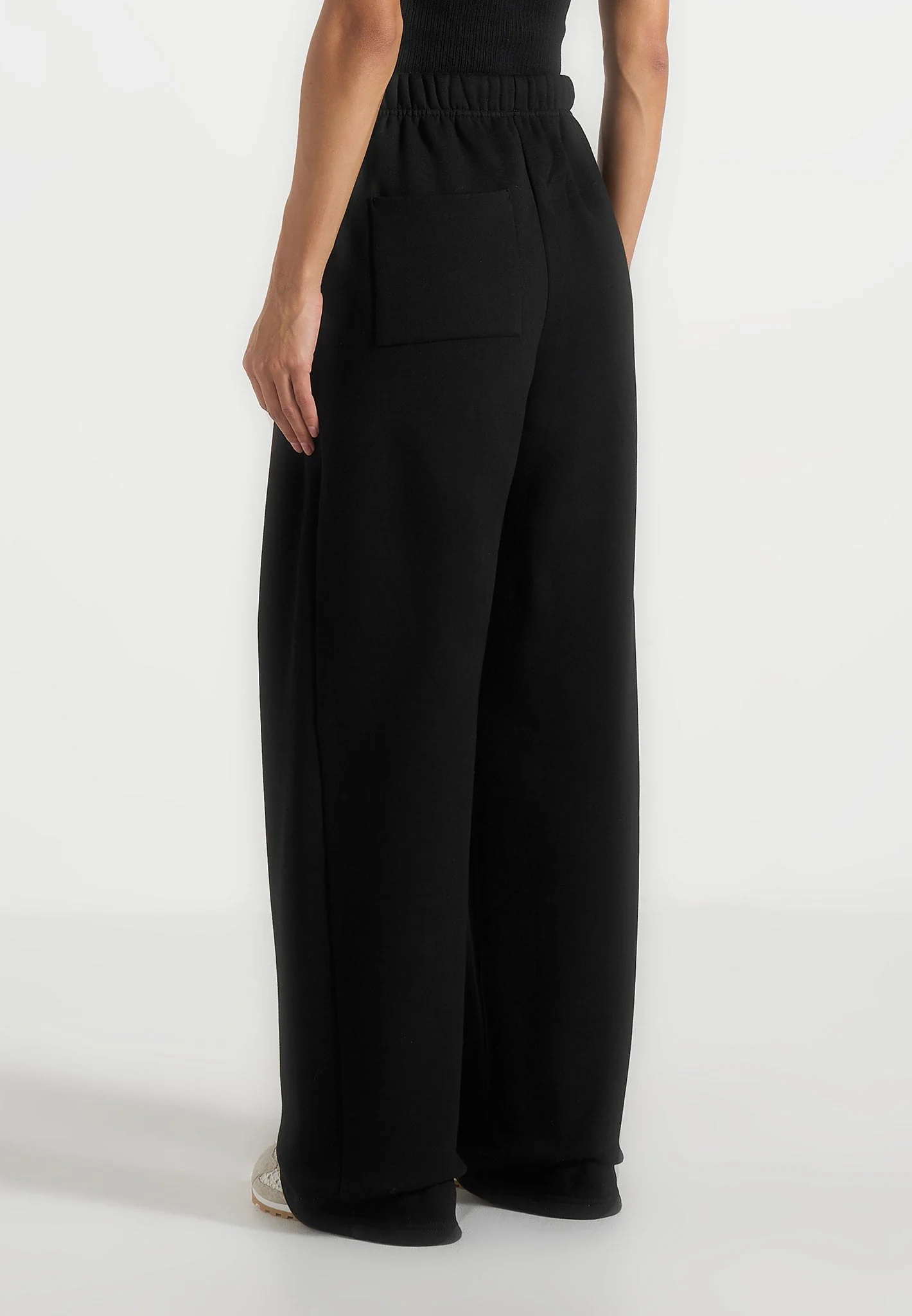JS003 - Unisex Signature Wide Leg Sweatpants - Black - Image 10