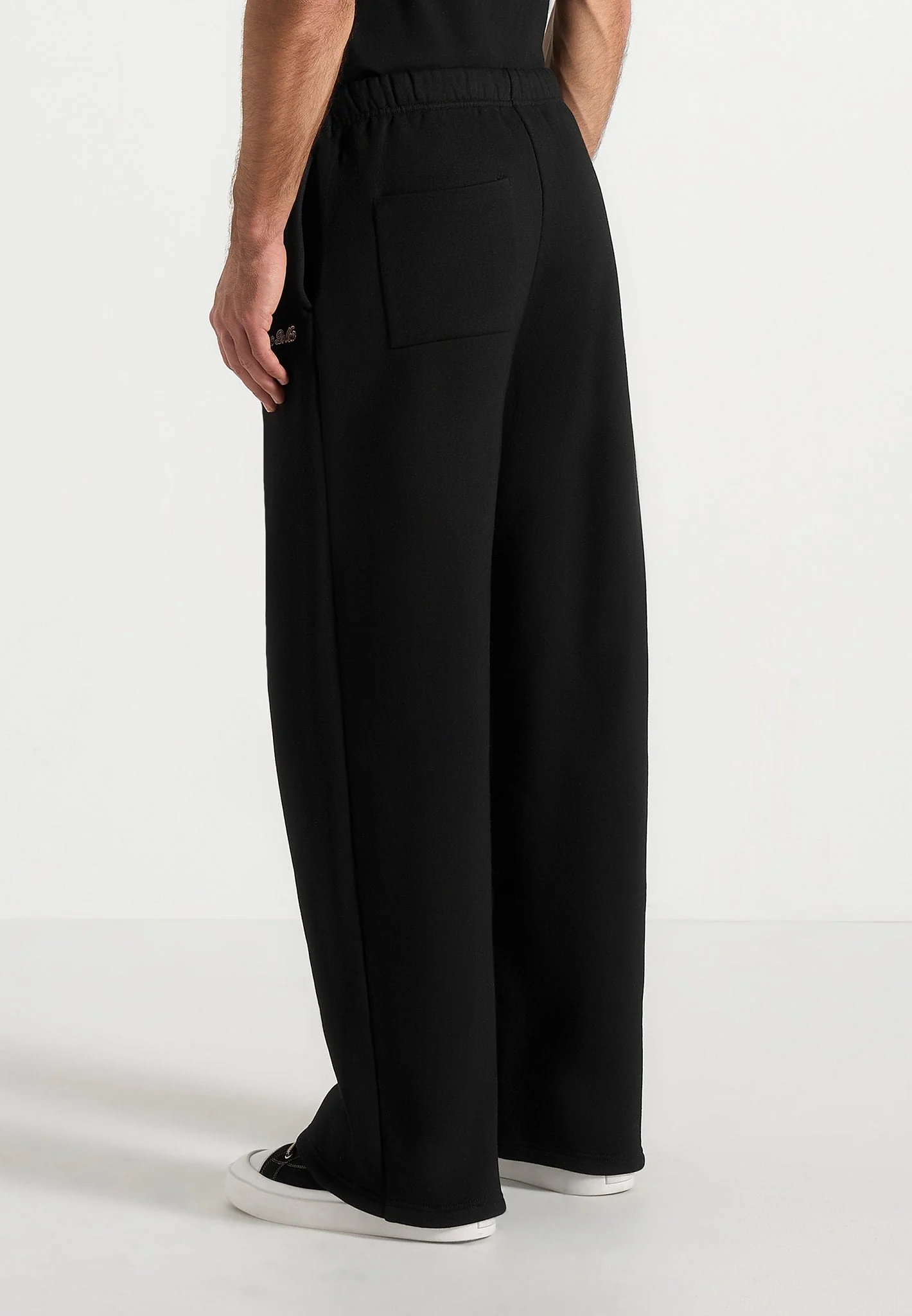 JS003 - Unisex Signature Wide Leg Sweatpants - Black - Image 11