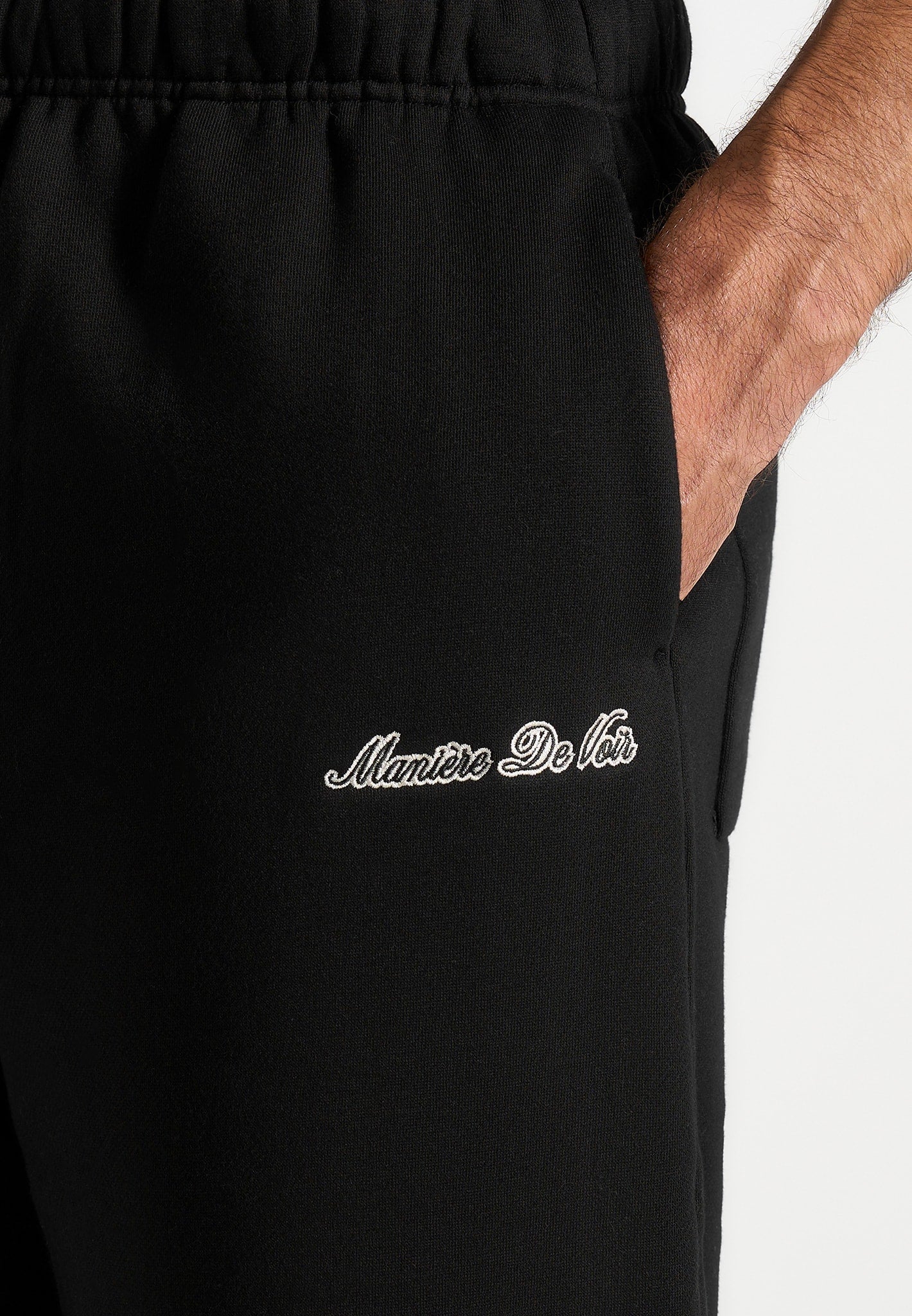 JS003 - Unisex Signature Wide Leg Sweatpants - Black - Image 7
