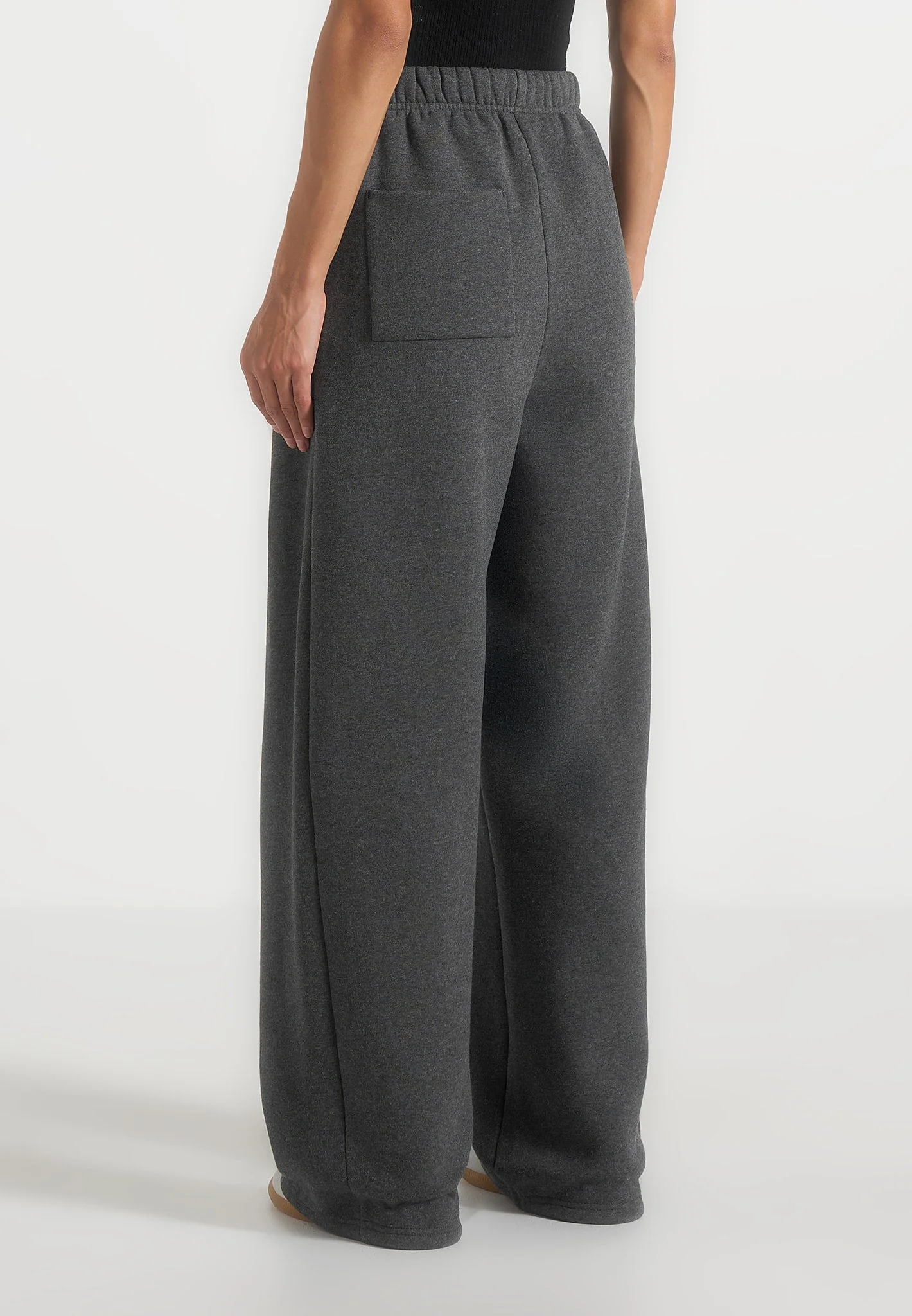 JS003 - Unisex Signature Wide Leg Sweatpants - Charcoal Grey - Image 8