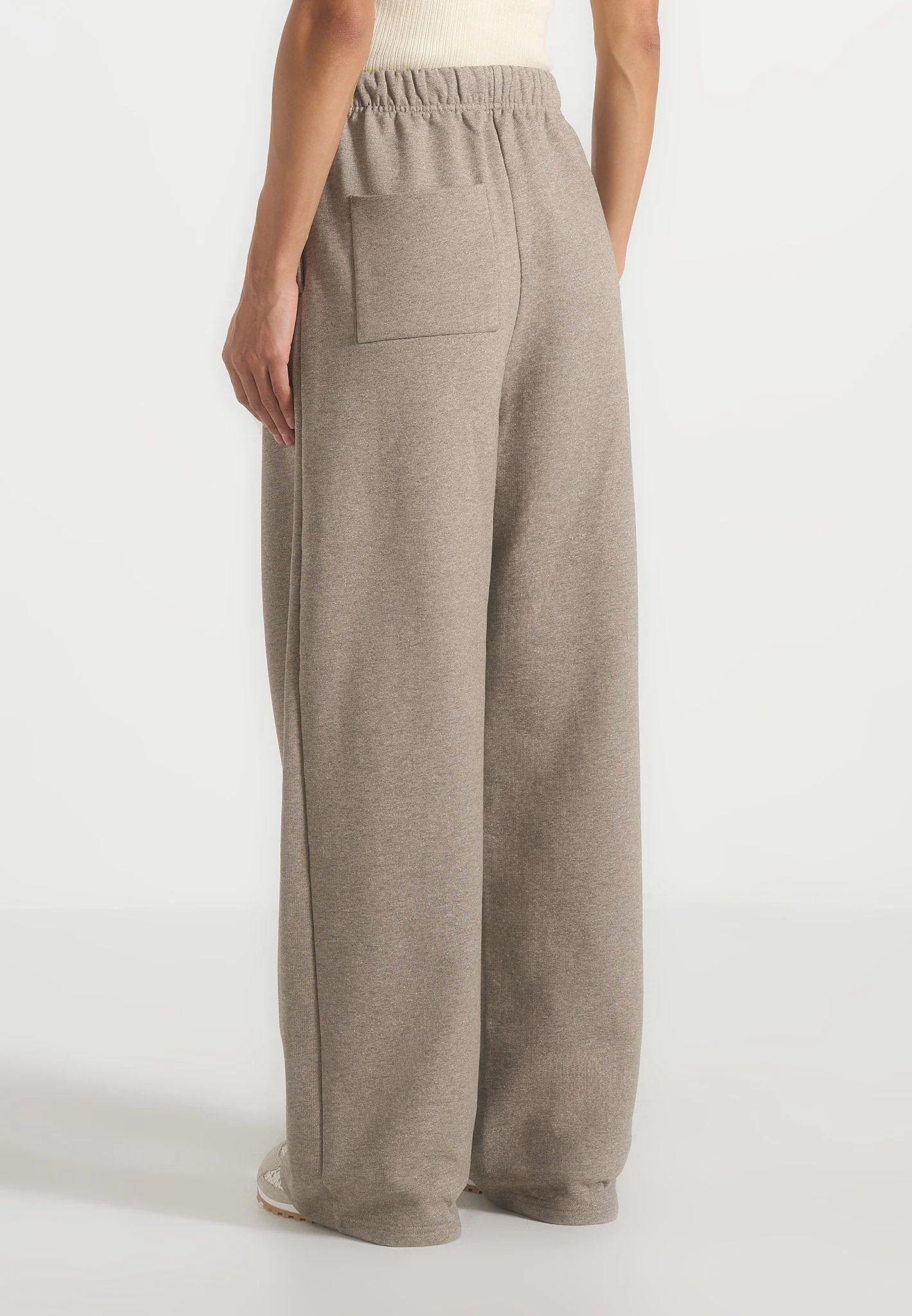 JS003 - Unisex Signature Wide Leg Sweatpants - Taupe - Image 10