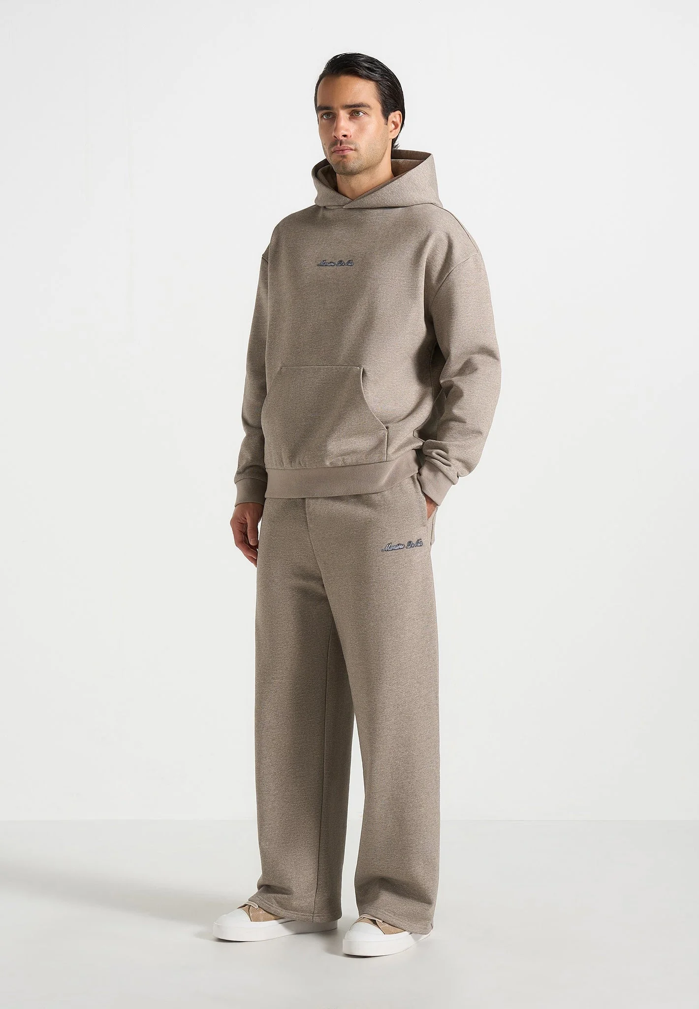 JS003 - Unisex Signature Wide Leg Sweatpants - Taupe - Image 5