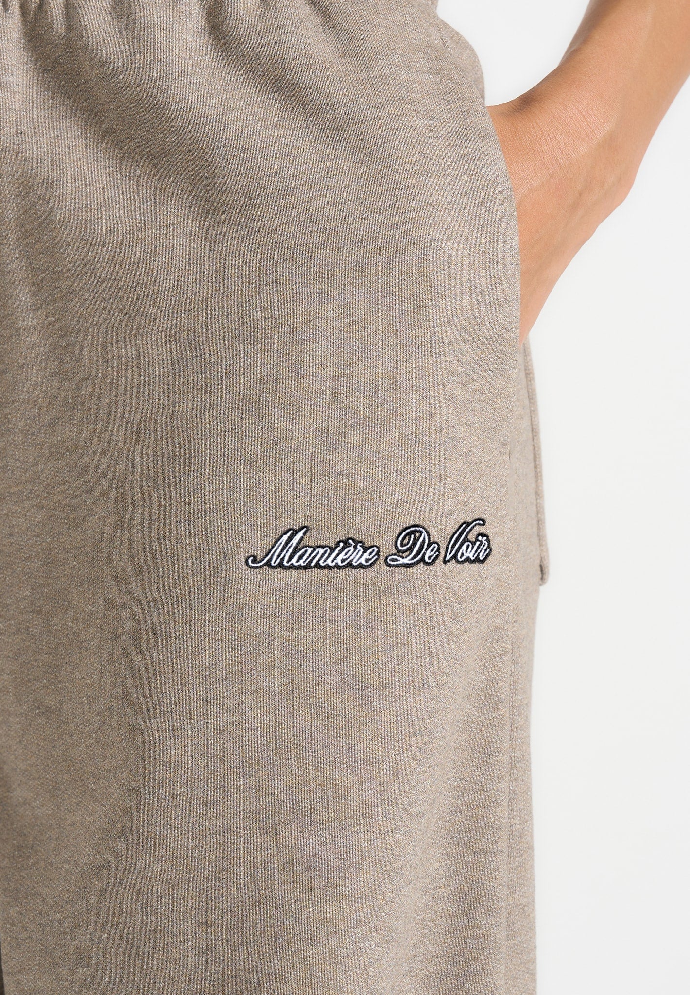 JS003 - Unisex Signature Wide Leg Sweatpants - Taupe - Image 6