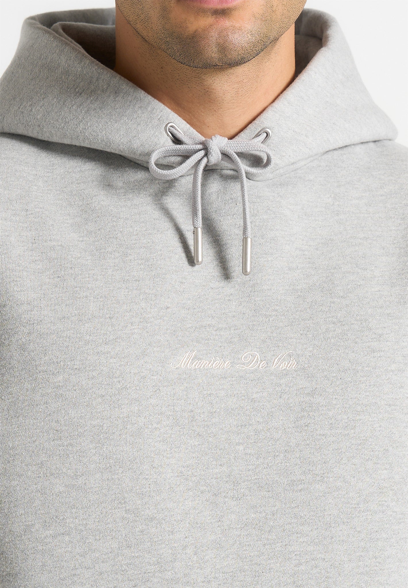 JS004 - Signature Regular Fit Hoodie - Marl Grey - Image 4