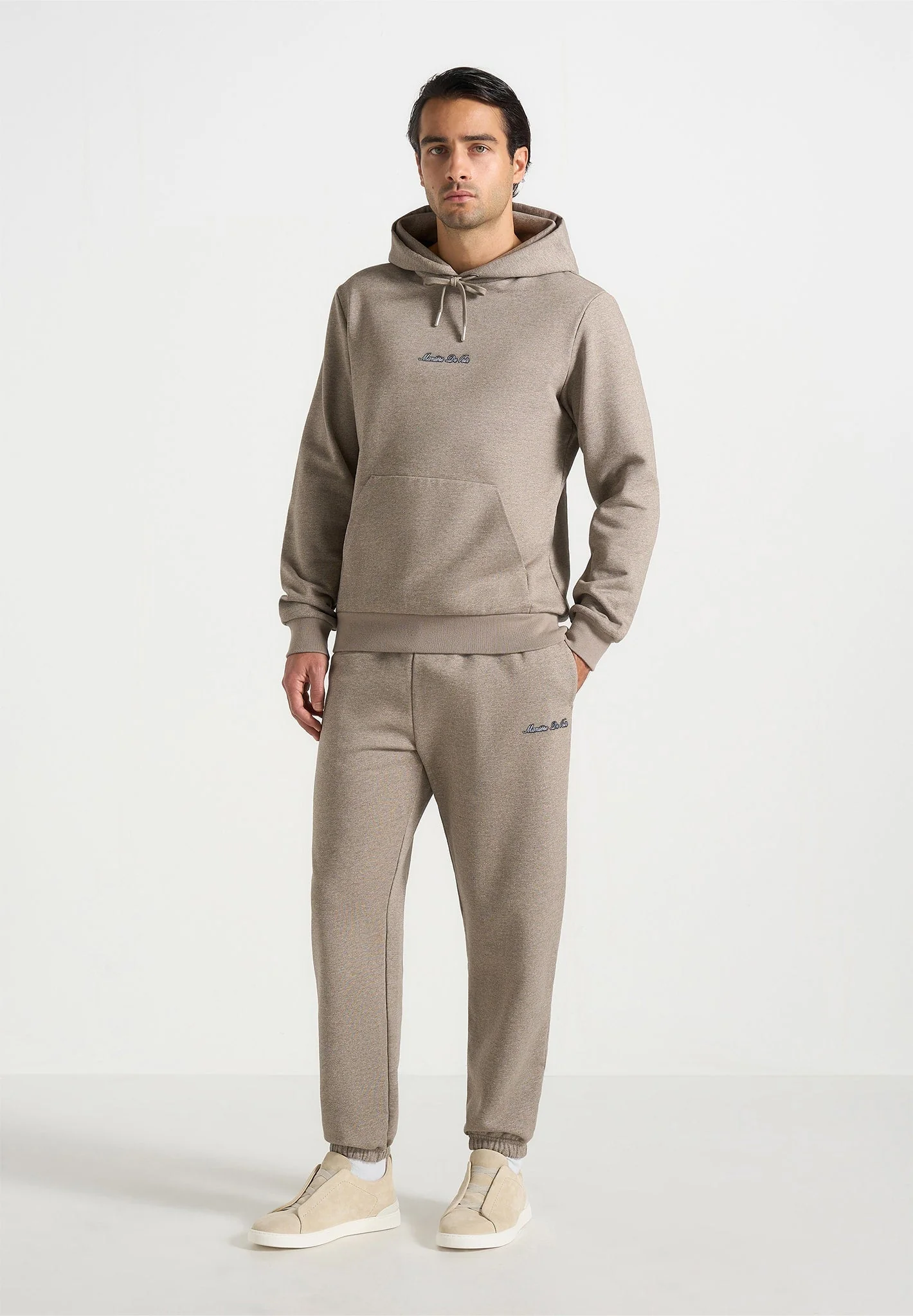JS005 - Signature Regular Fit Cuffed Sweatpants - Taupe - Image 3