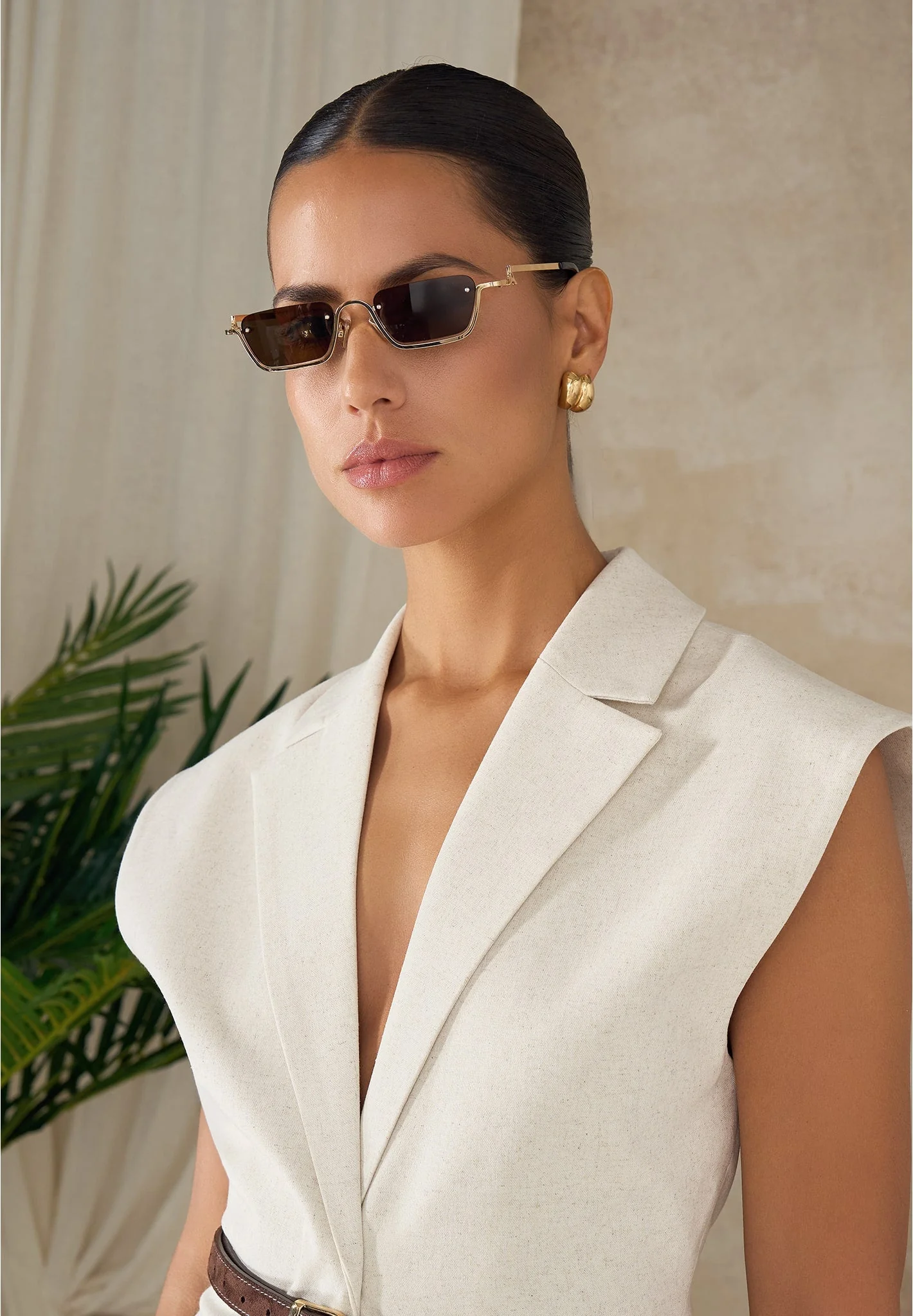 Kai - Frameless Sunglasses - Gold - Image 6