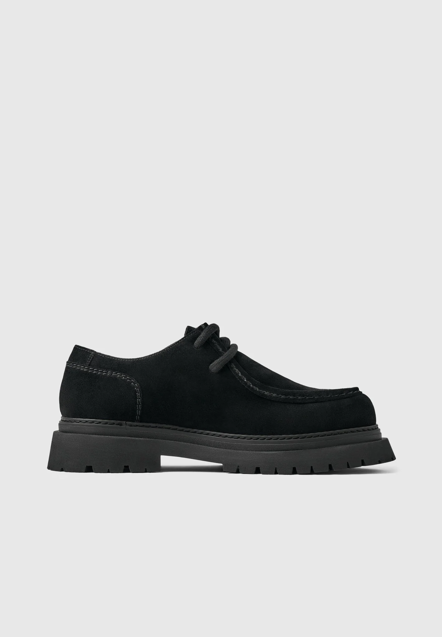 L’Atelier - Suede Lace-up Shoe - Black - Image 5