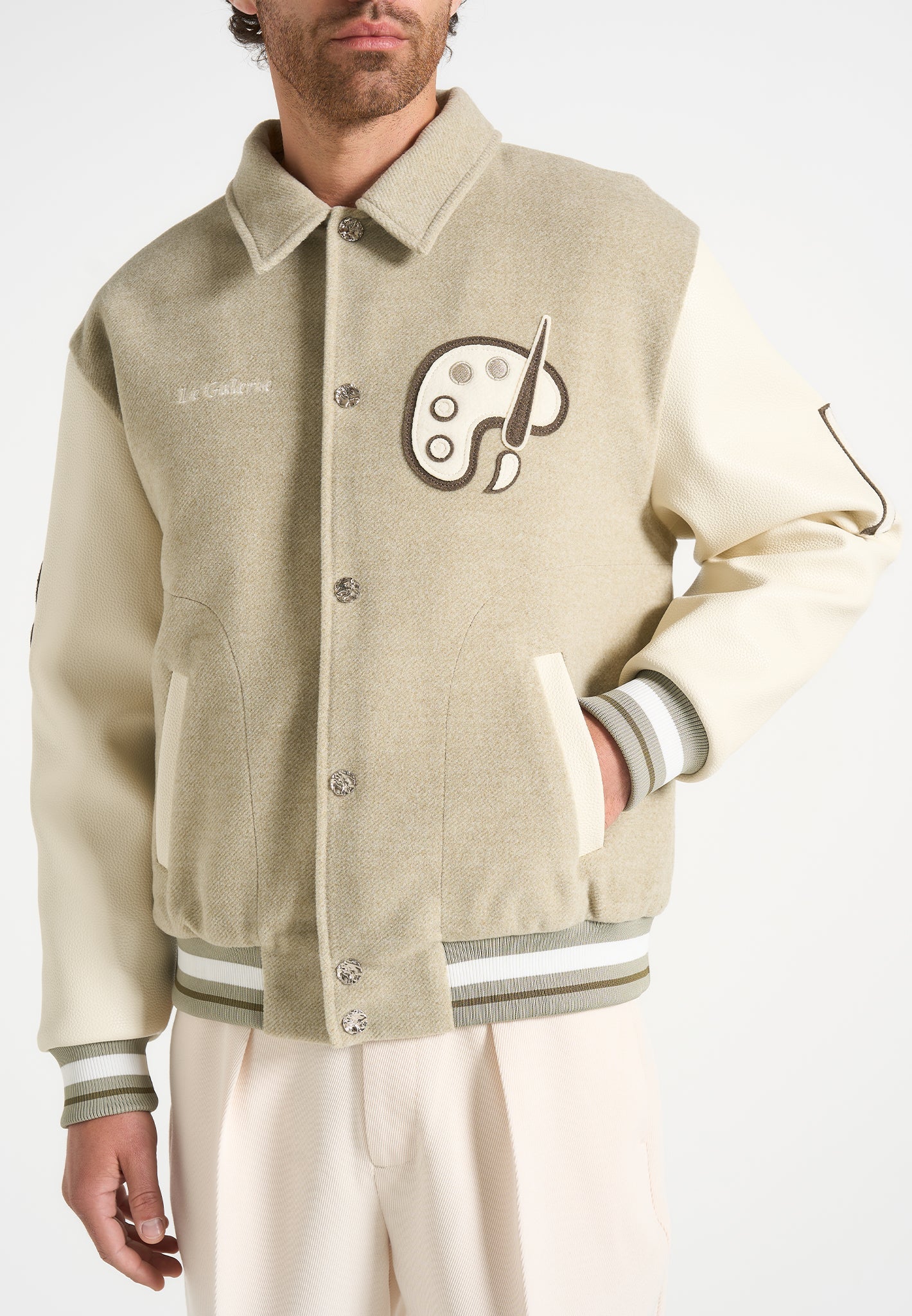 Le Galerie - Varsity Jacket - Sage - Image 5