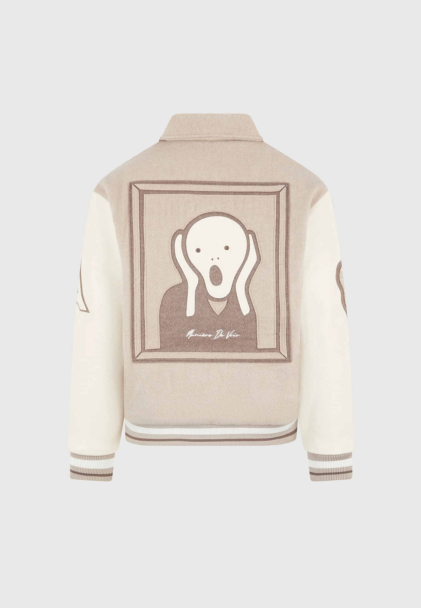 Le Galerie - Wool-Blend Varsity Jacket - Beige - Image 10
