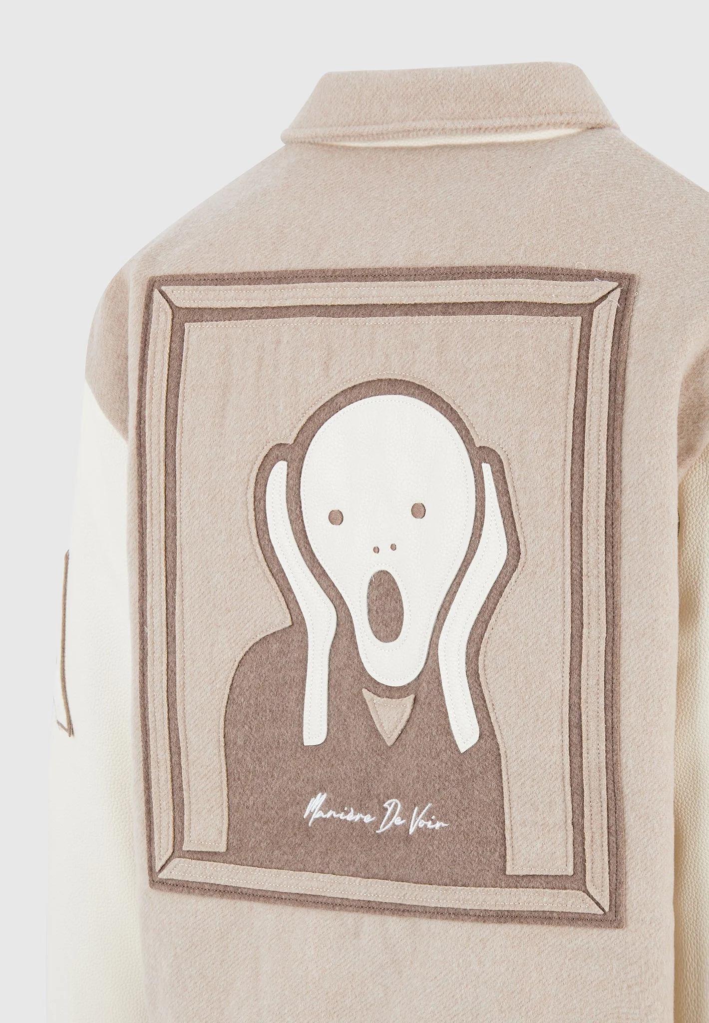 Le Galerie - Wool-Blend Varsity Jacket - Beige - Image 11