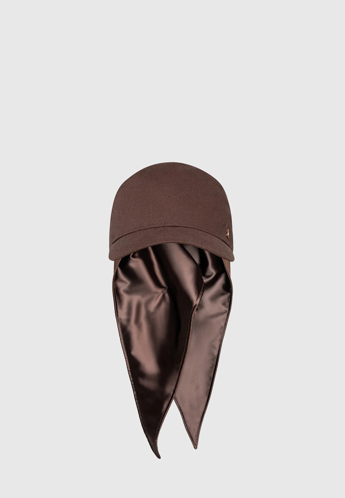 Arianne - Linen Bandana Cap - Brown - Image 5