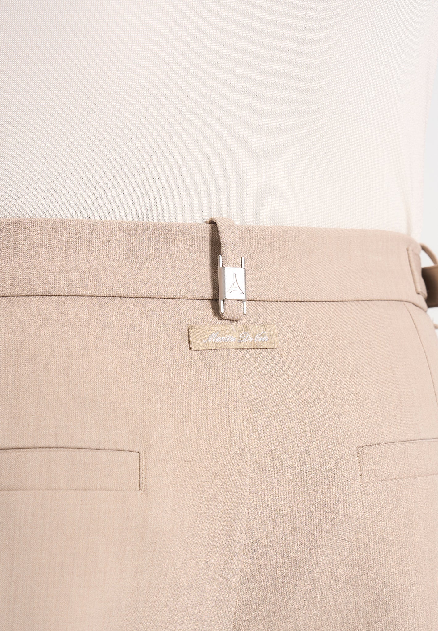 Marin - Tailored Pleated Shorts - Beige - Image 5