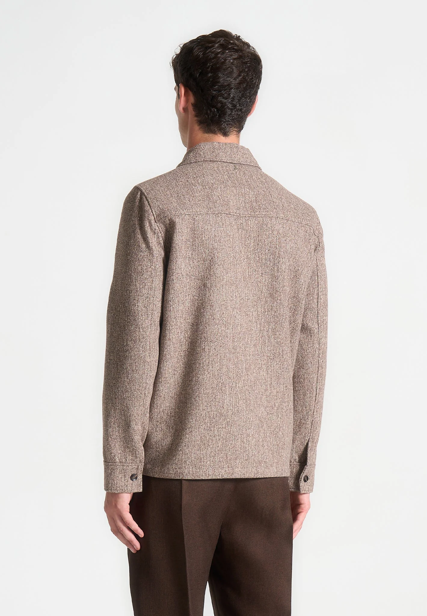 Melange Overshirt - Taupe - Image 4