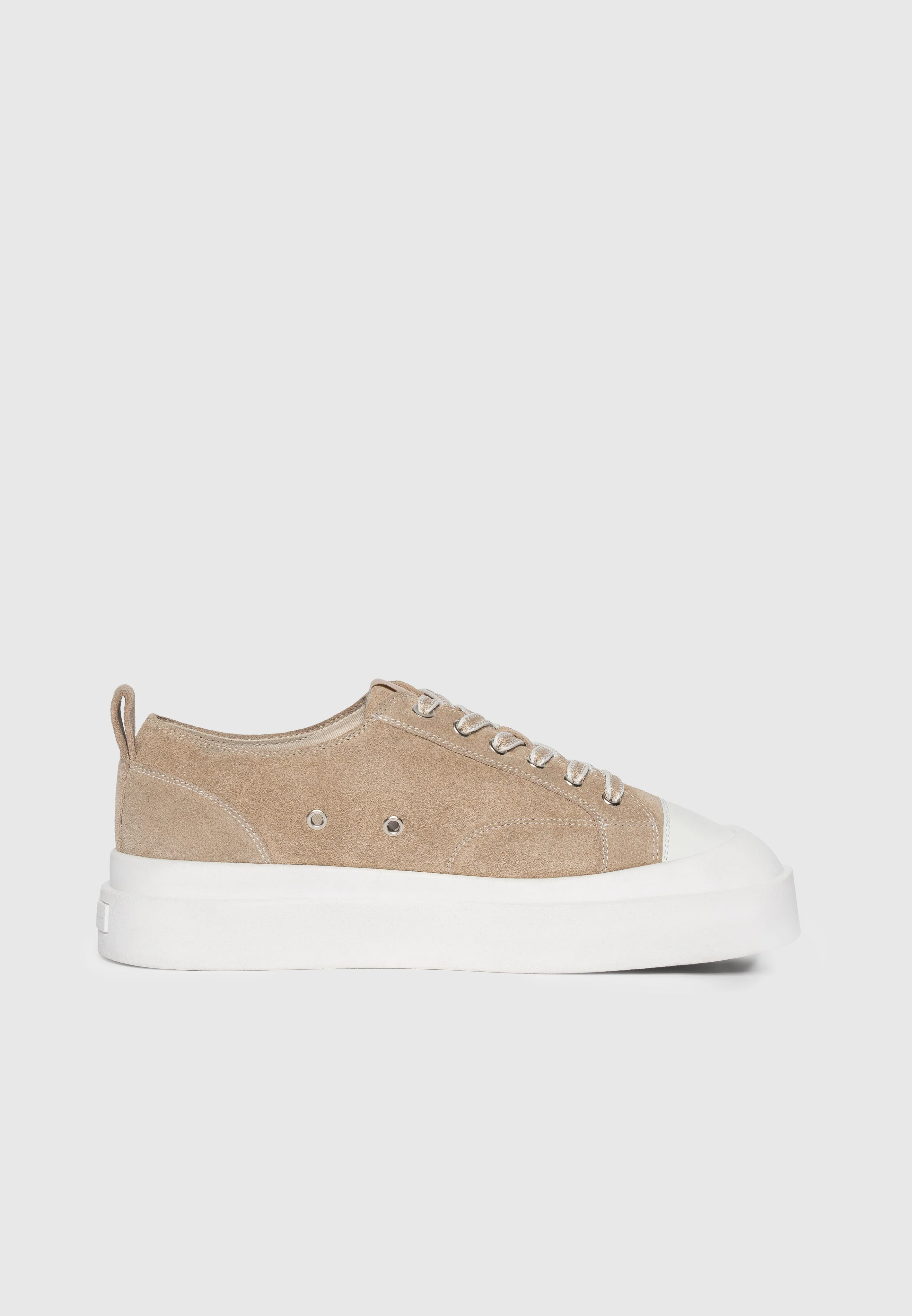 Men's Vienna - Suede Contrast Stitch Sneaker - Beige - Image 5