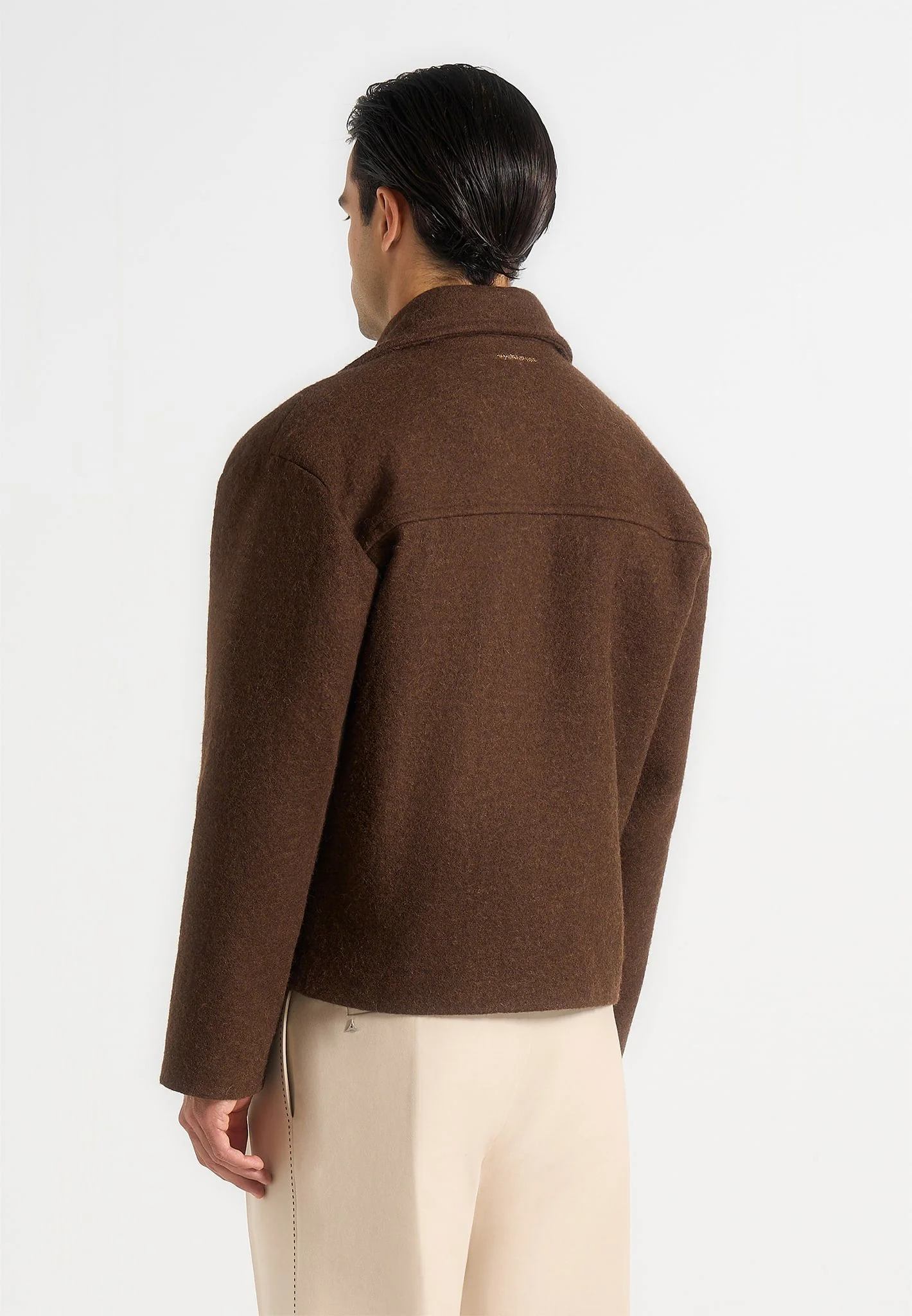 Mika - Unisex Double Breasted Jacket - Brown - Image 6
