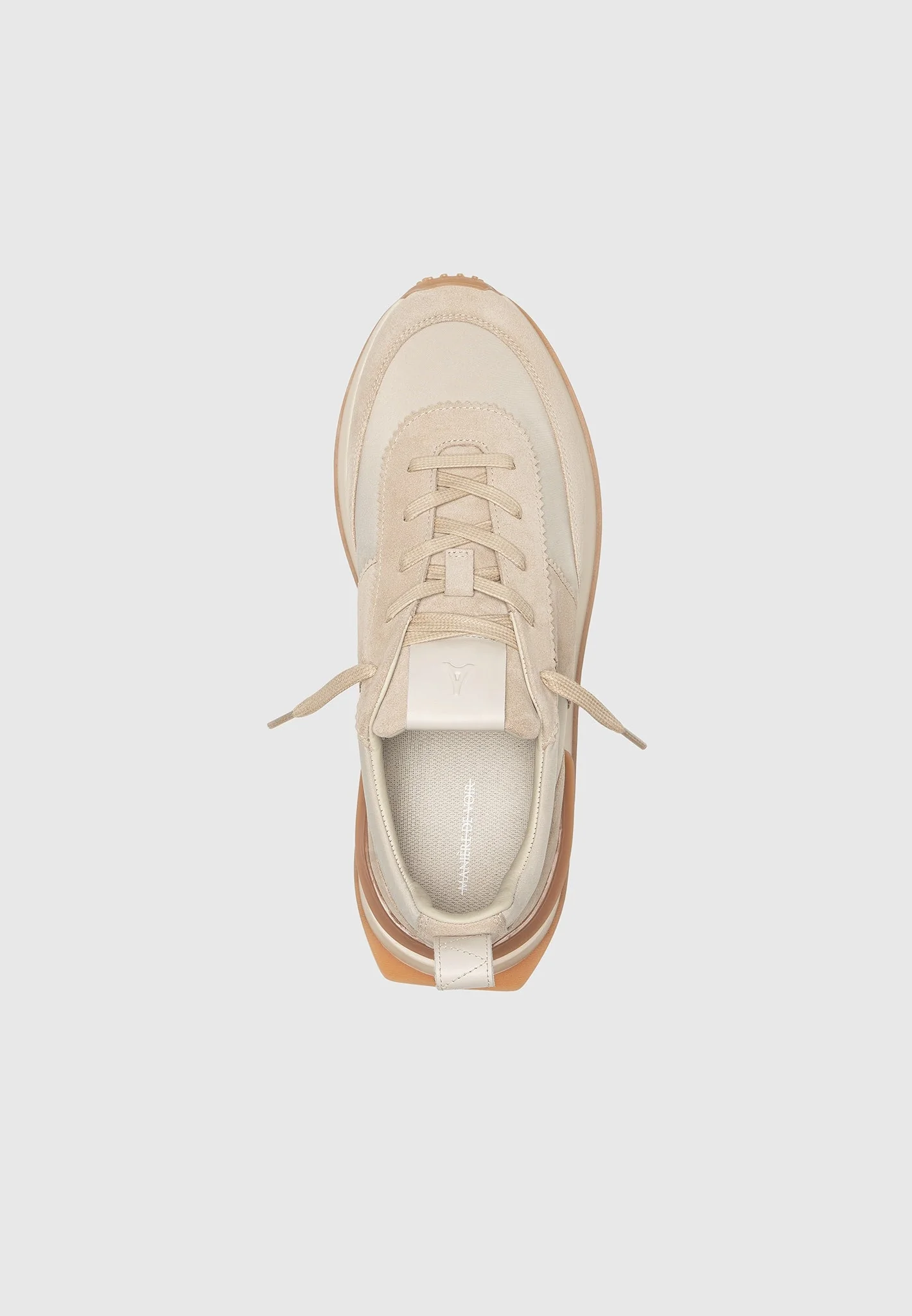 Monaco - Suede and Nylon Runner - Cream - Image 9