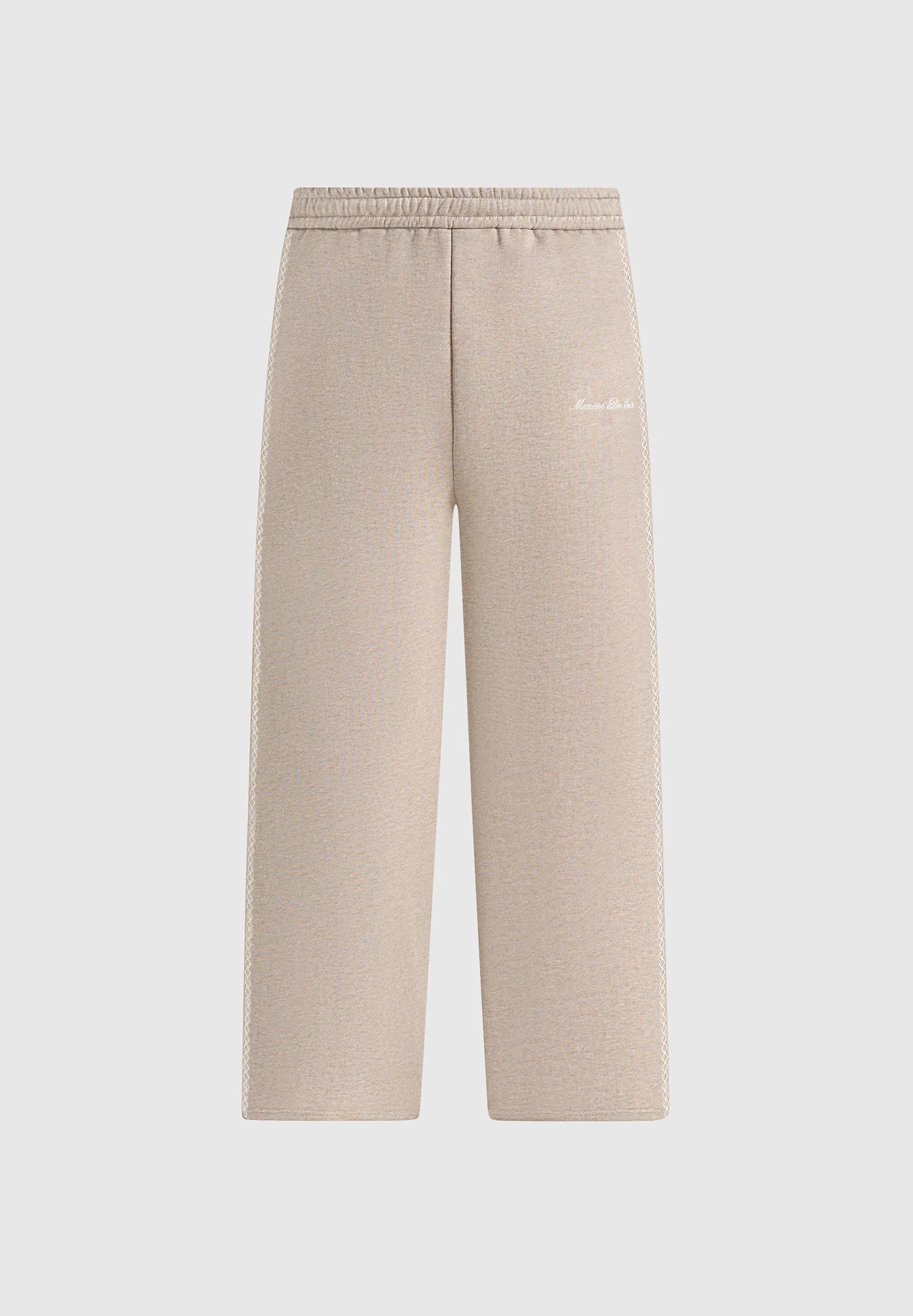 Morgan - Unisex Whipstitch Wide Leg Jogger - Taupe - Image 8