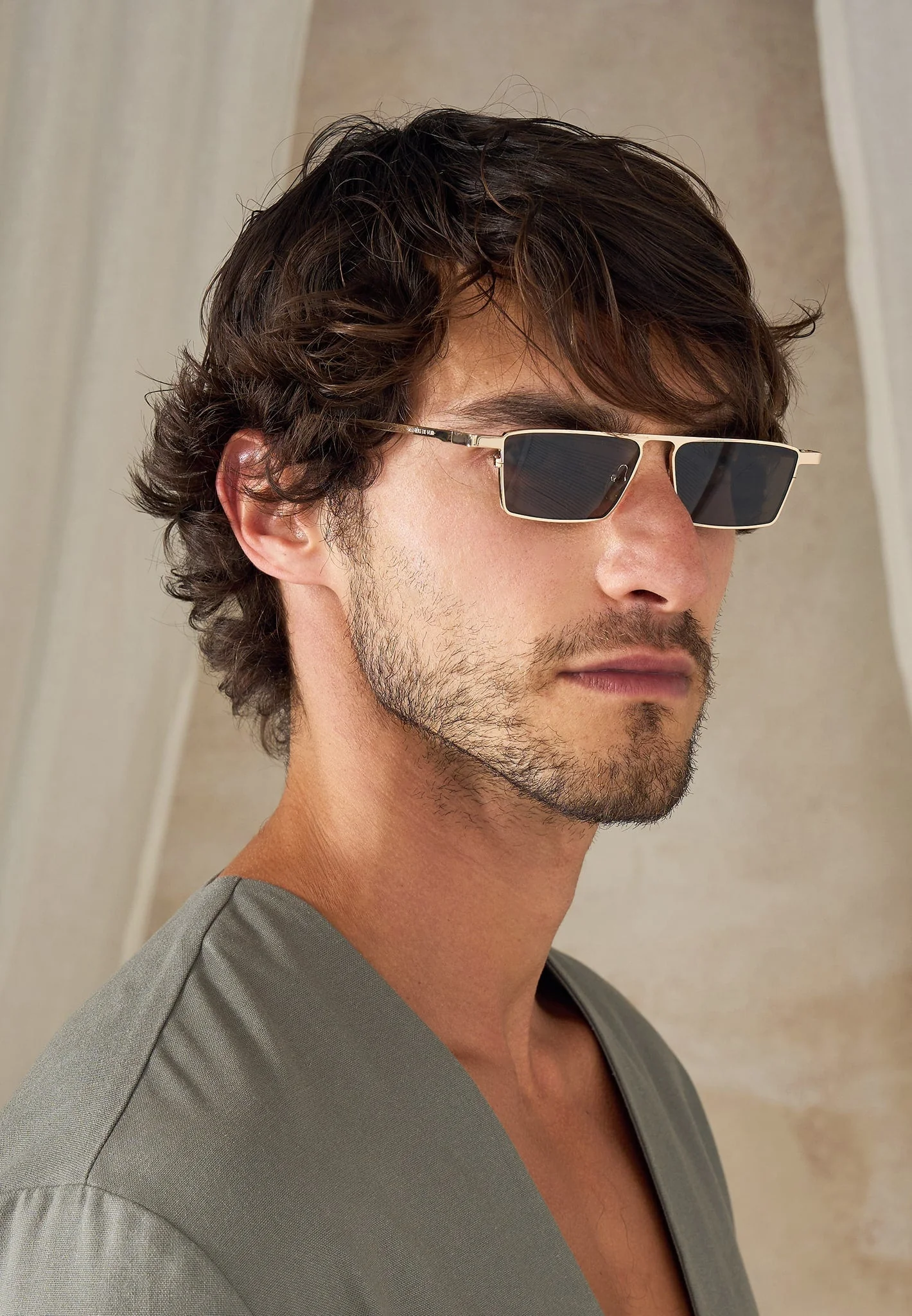 Palais - Aviator Sunglasses - Gold - Image 3