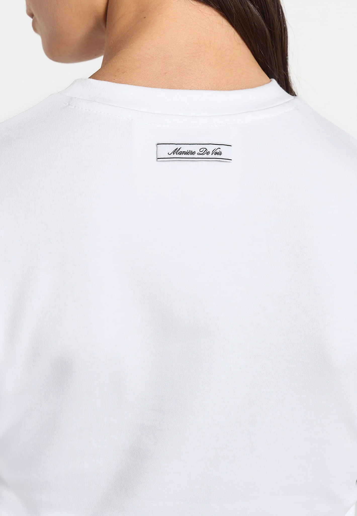 Pauline - Ruched Asymmetric Cotton T-Shirt - White - Image 3