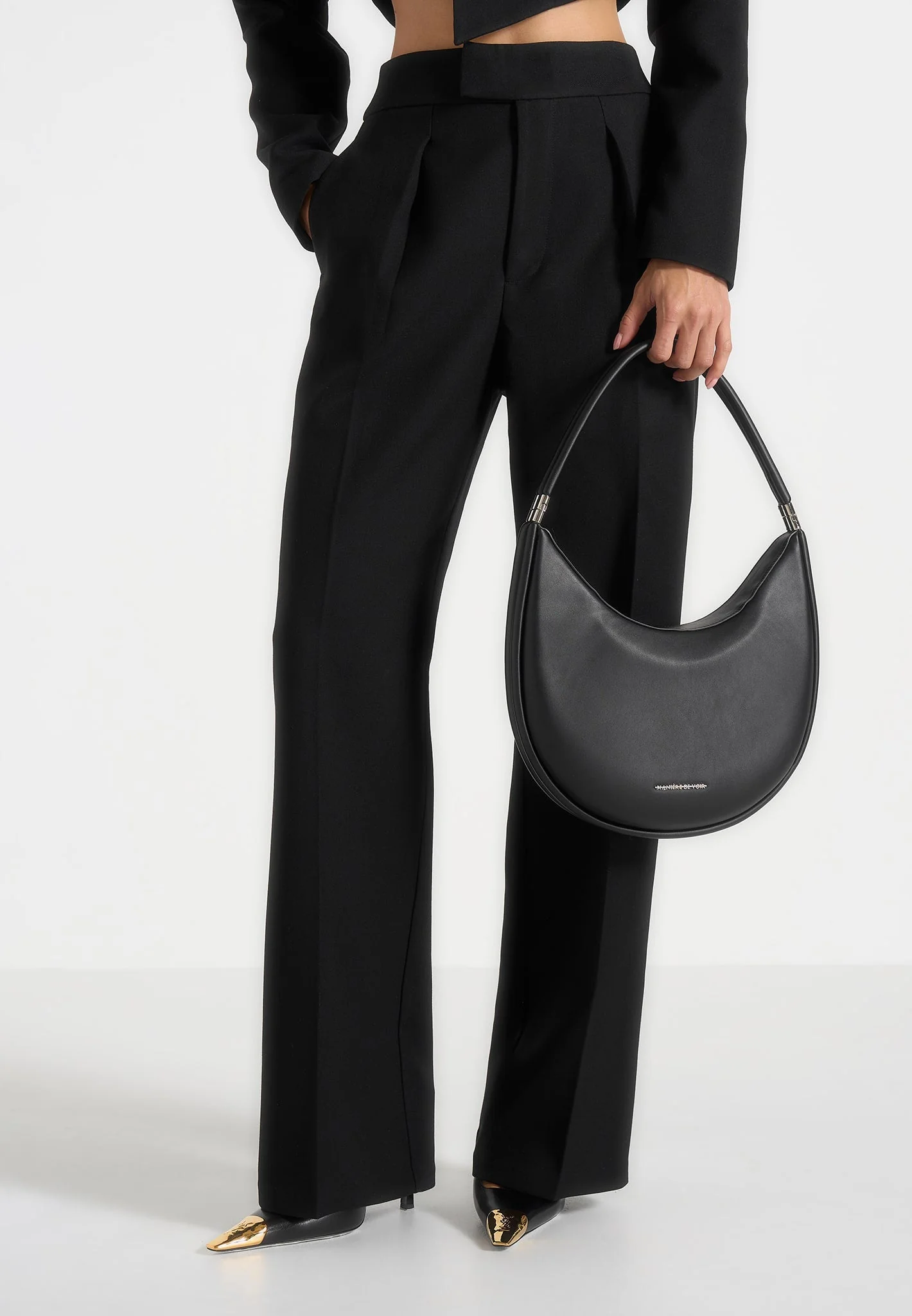 Penny - 3-In-1 Leather Medium Bag - Black - Image 4