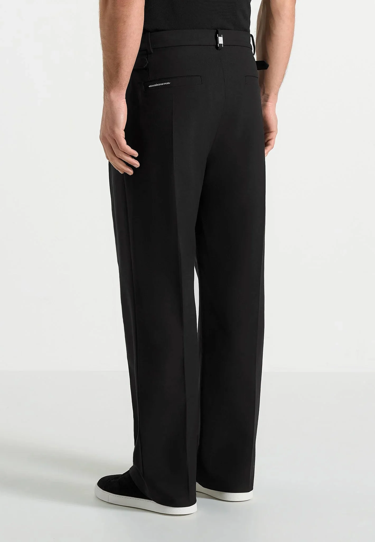 Pierre - Twin Pleat Tailored Pants - Black - Image 4