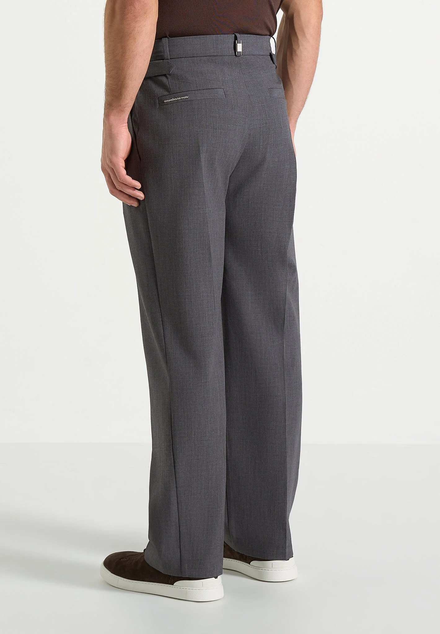 Pierre - Twin Pleat Tailored Pants - Grey - Image 5