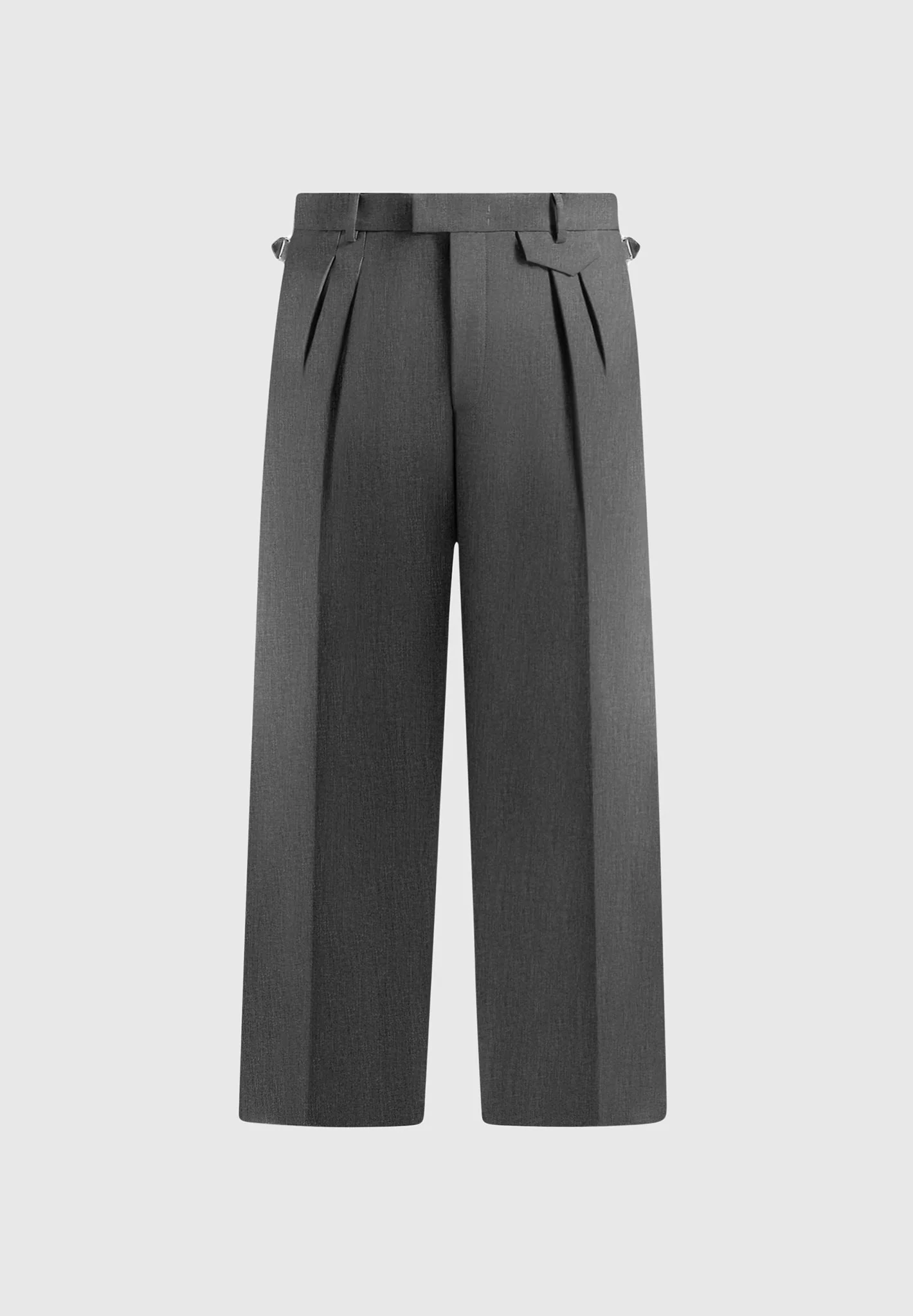 Pierre - Twin Pleat Tailored Pants - Grey - Image 7