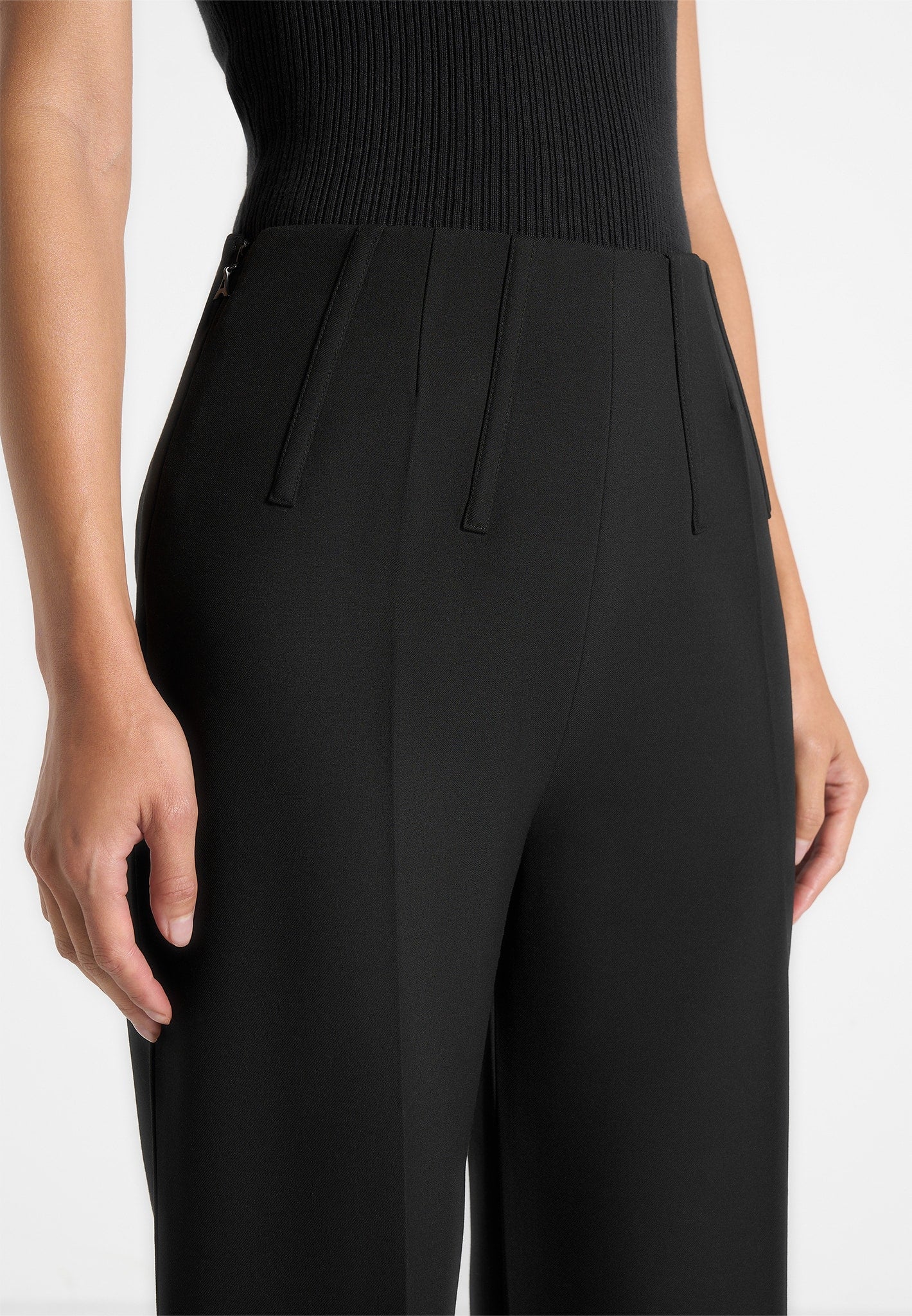 Rafaela - Corset Waist Tailored Trousers - Black - Image 3